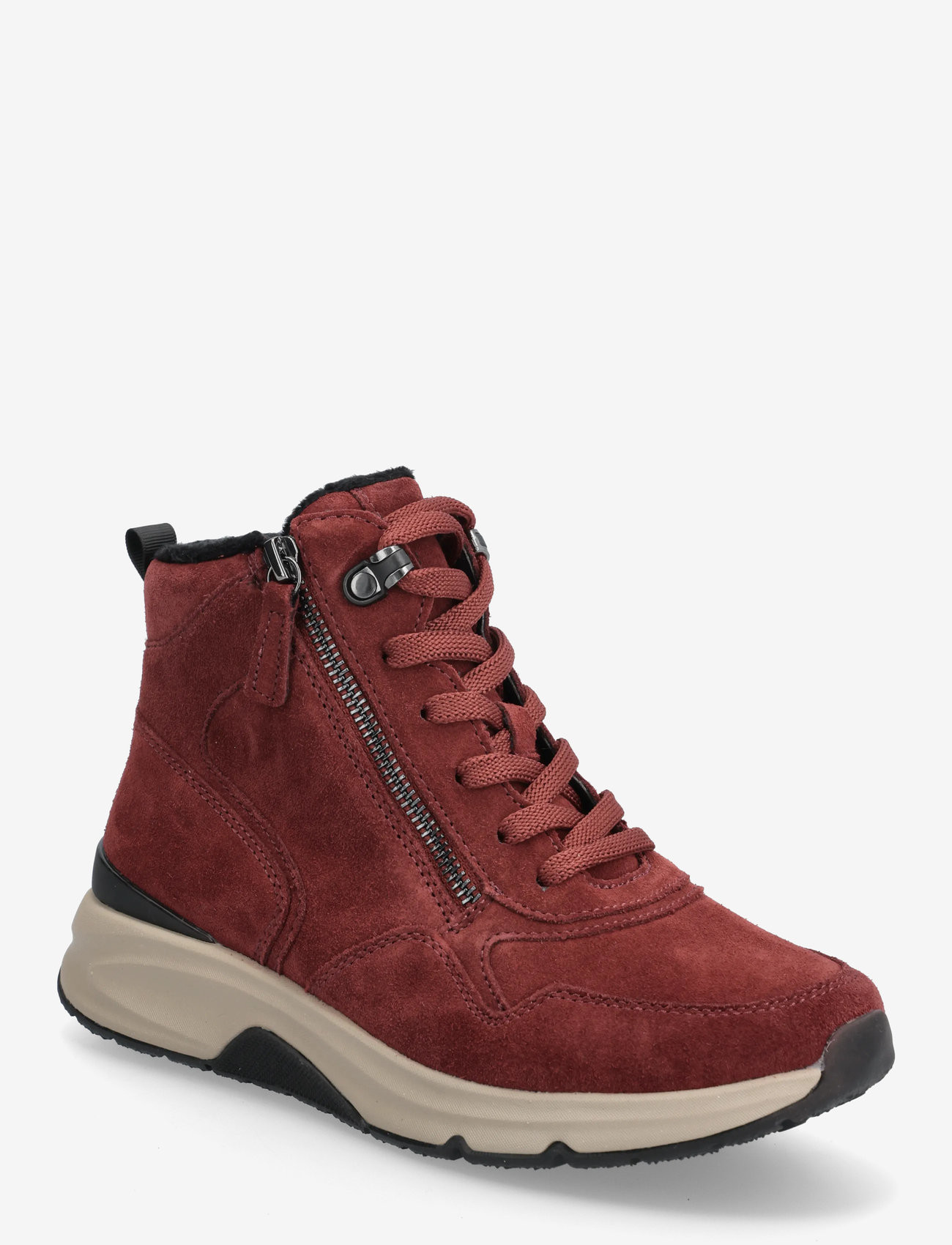 Gabor - rollingsoft laced ankle boot - laced boots - dark red - 0