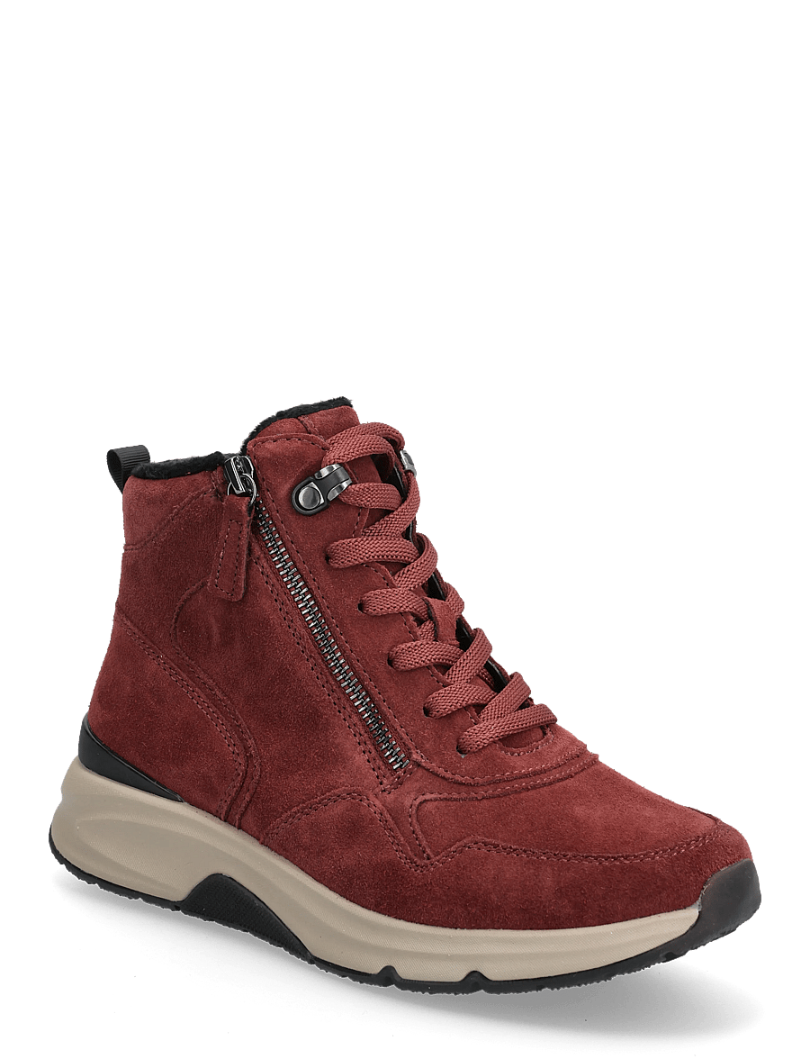 Gabor - rollingsoft laced ankle boot - nauhalliset nilkkurit - dark red - 0
