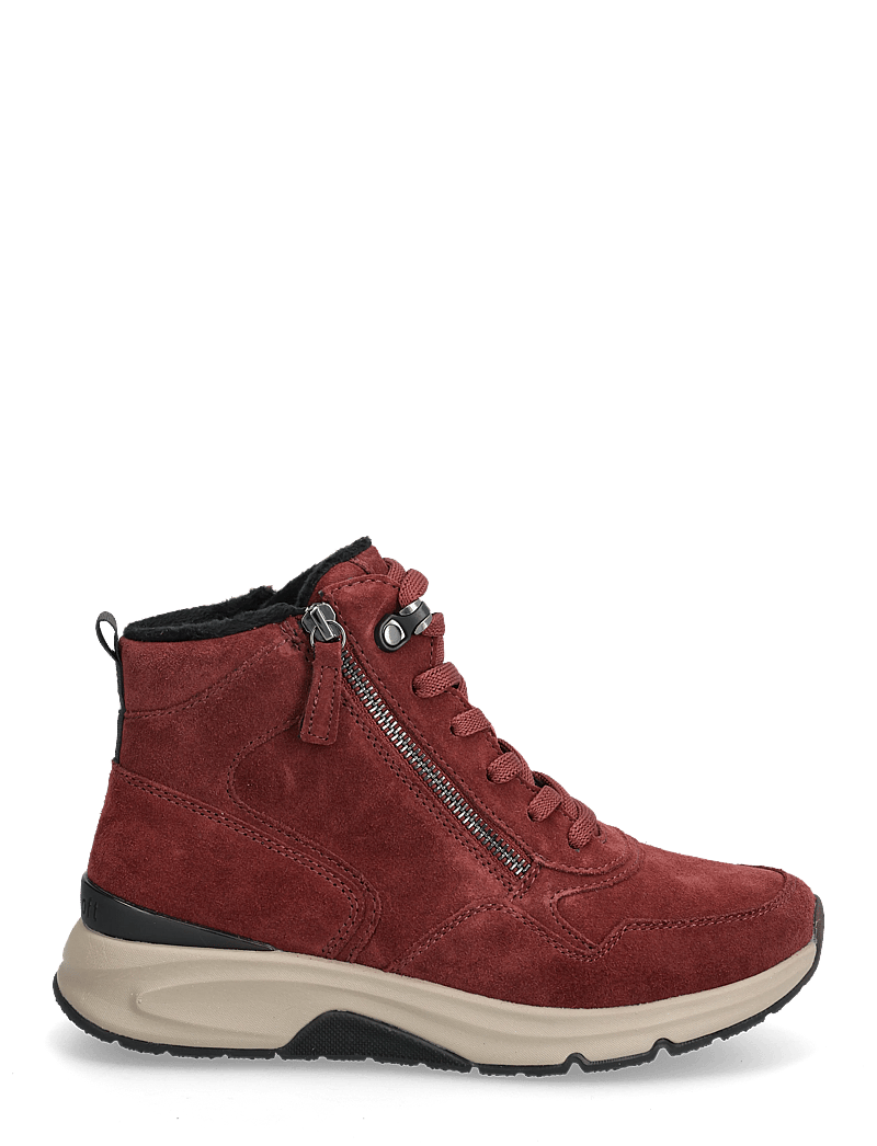 Gabor - rollingsoft laced ankle boot - snørestøvler - dark red - 1