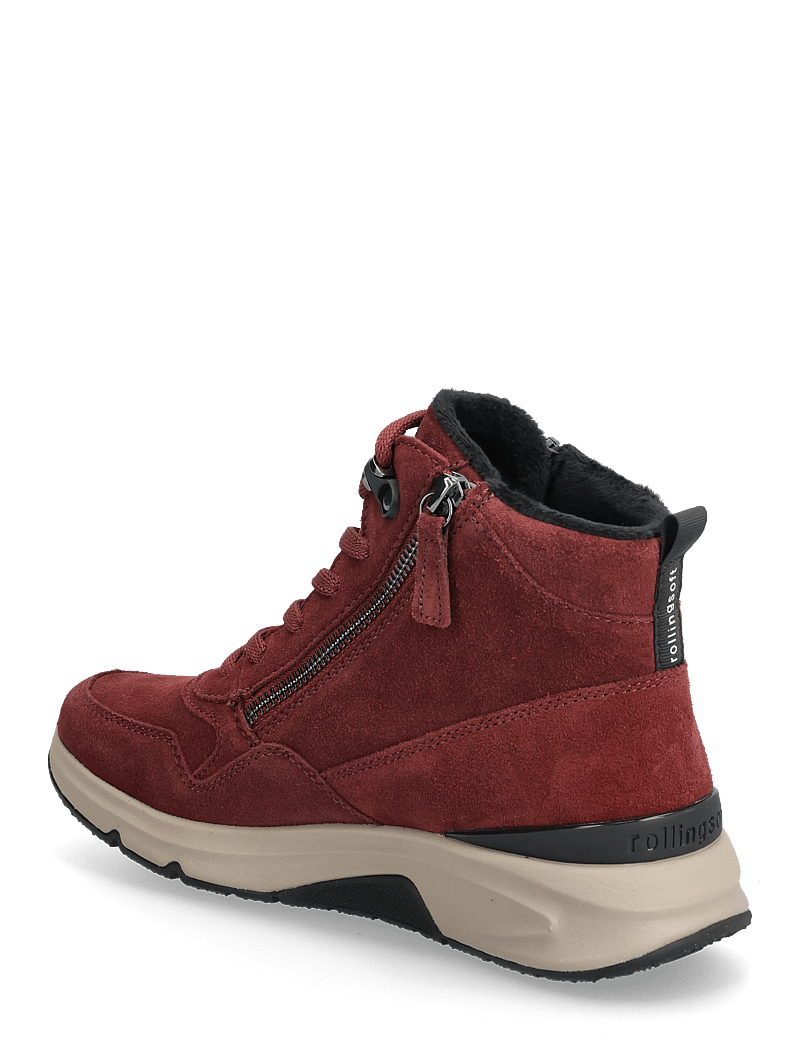 Gabor - rollingsoft laced ankle boot - snørestøvler - dark red - 2