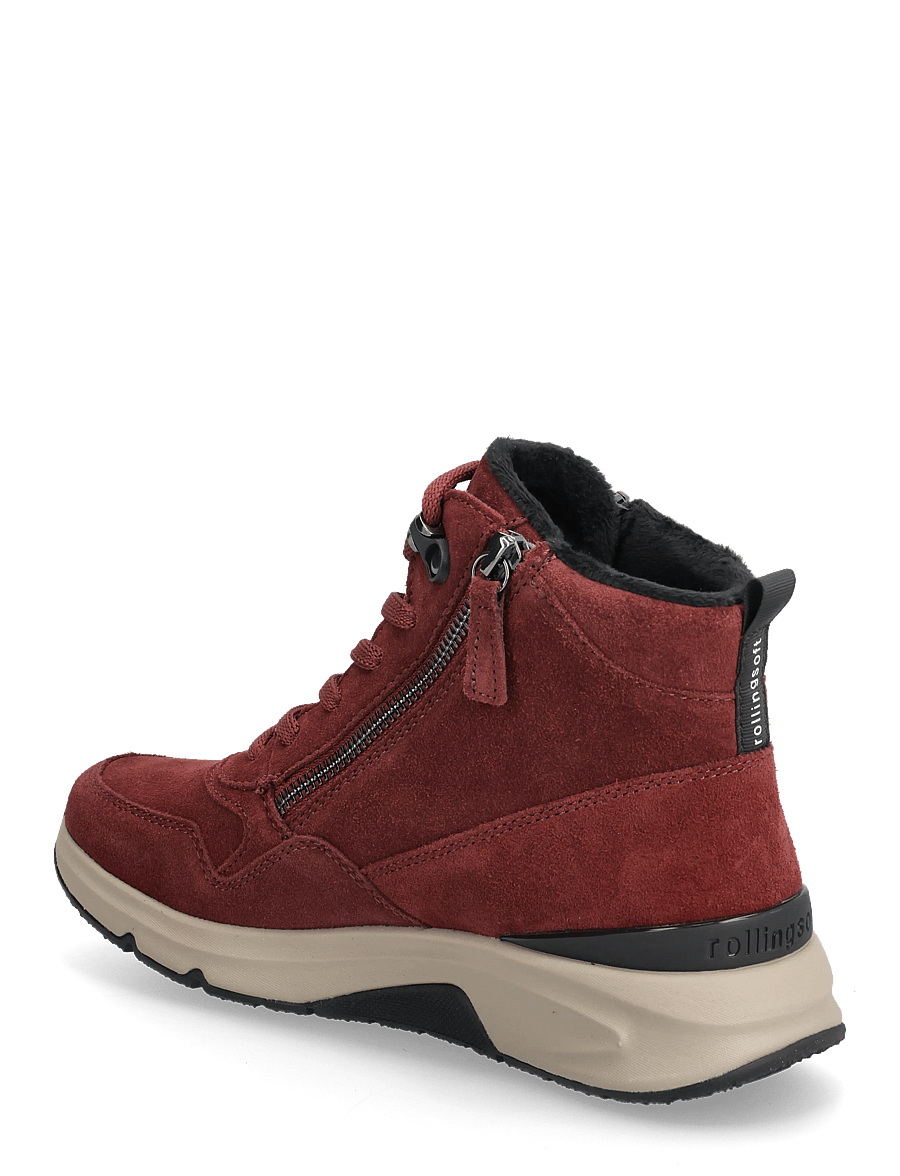 Gabor - rollingsoft laced ankle boot - nauhalliset nilkkurit - dark red - 2