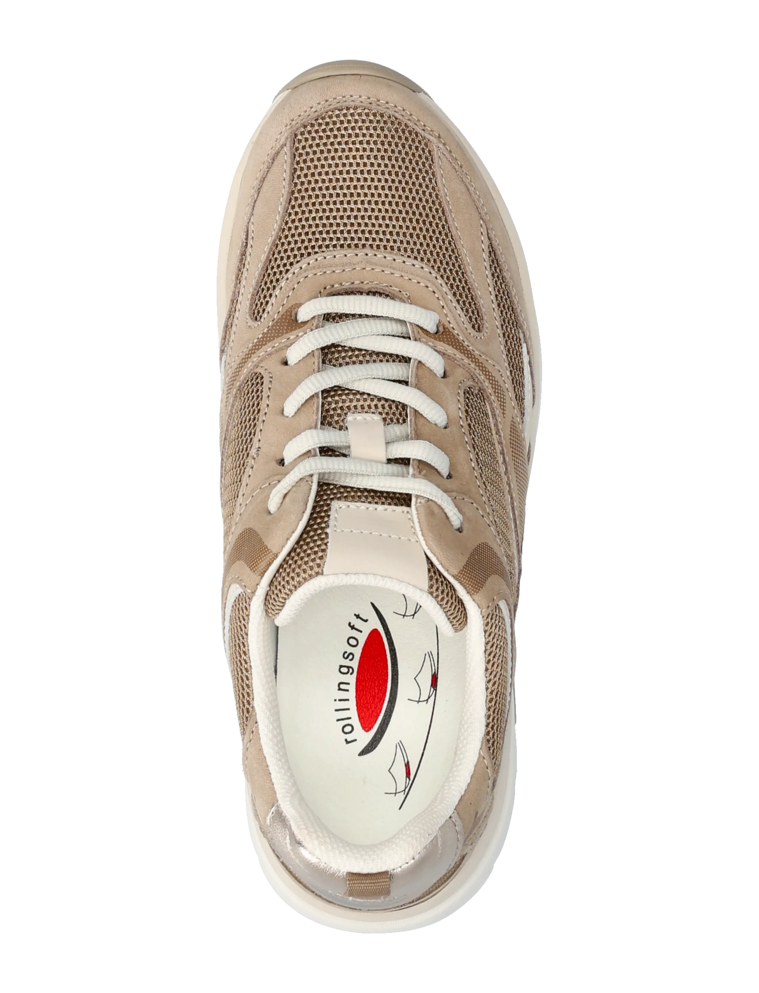 Gabor - rollingsoft sneaker - beige, cream - 3