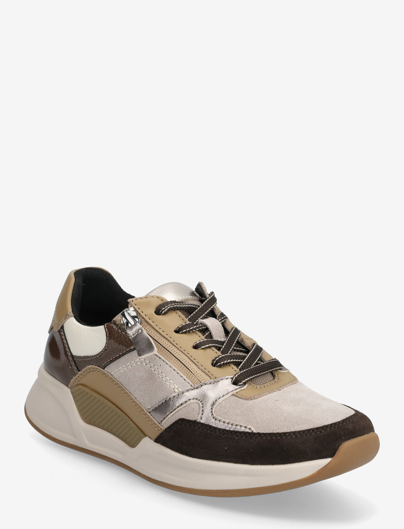 Gabor - rollingsoft sneaker - lave sneakers - dark brown, sand, camel - 0