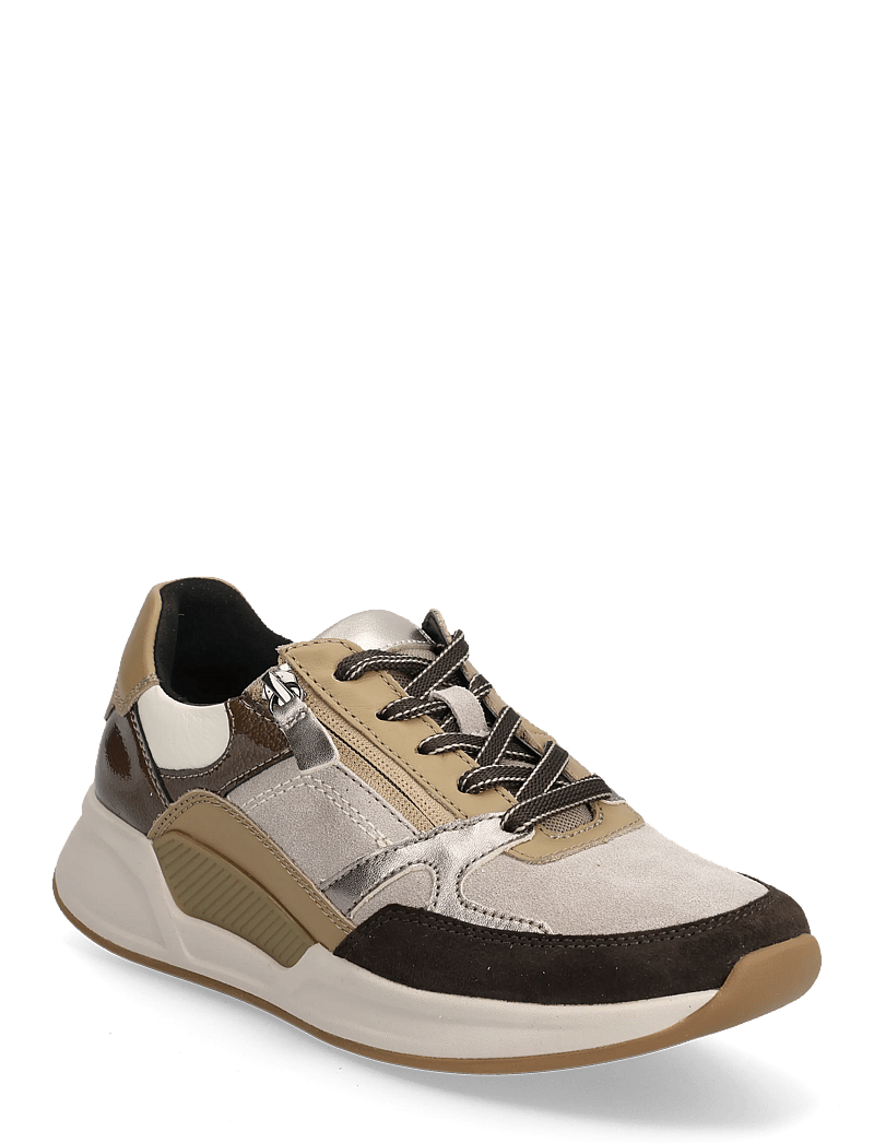 Gabor - rollingsoft sneaker - lave sneakers - dark brown, sand, camel - 0