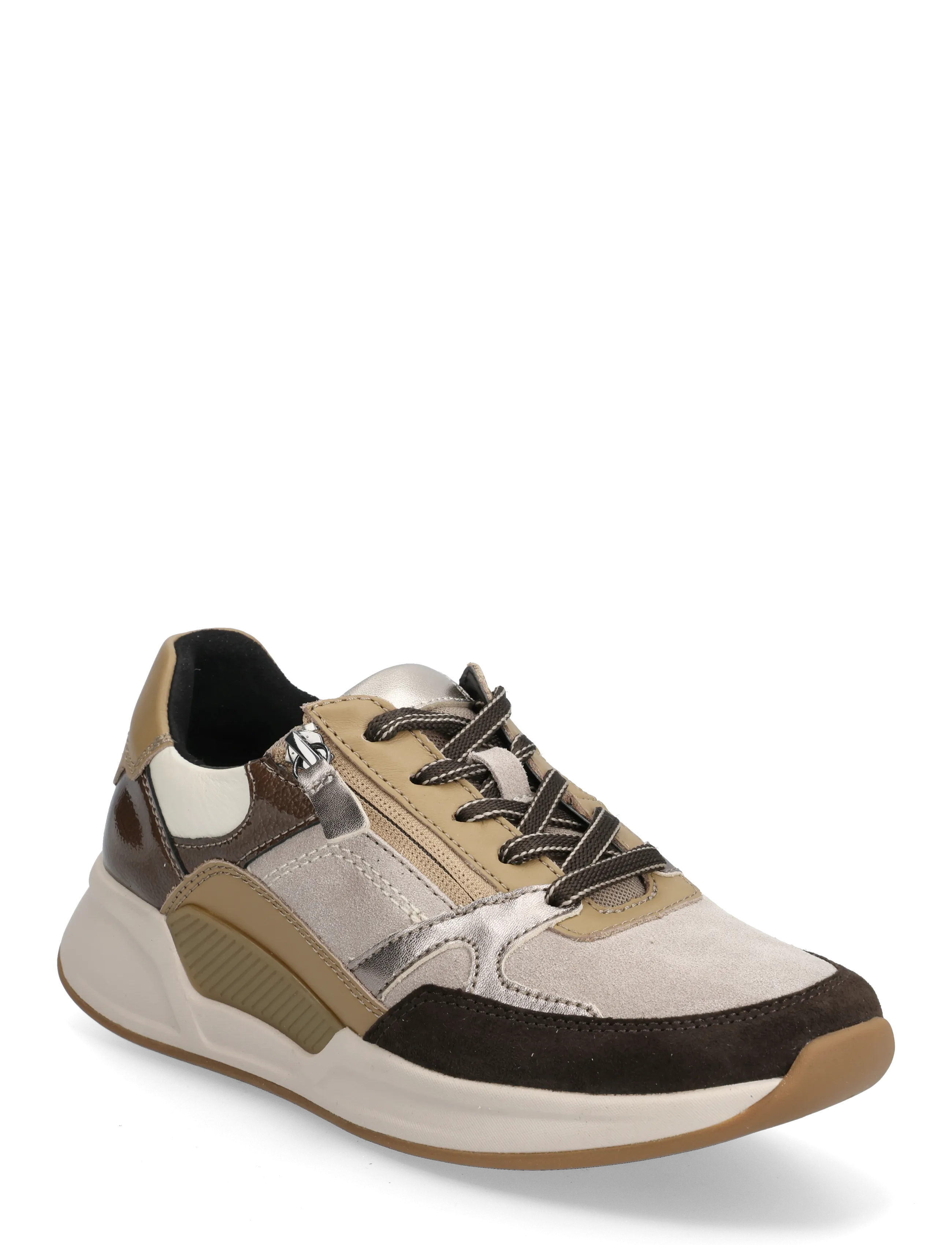 Gabor rollingsoft sneaker - Transitional Layering - DARK BROWN, SAND, CAMEL / multi