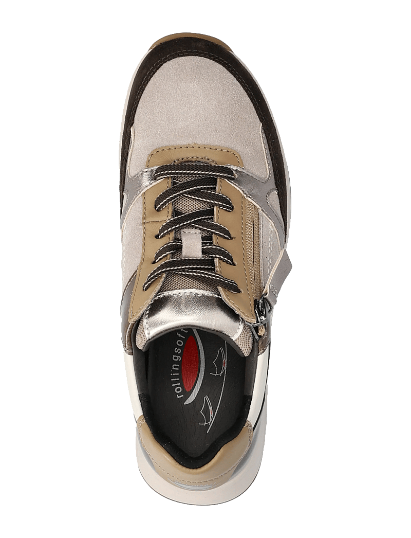 Gabor - rollingsoft sneaker - lave sneakers - dark brown, sand, camel - 3