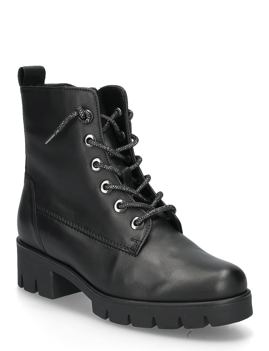 Gabor - Laced ankle boot - geschnürte stiefel - black - 0
