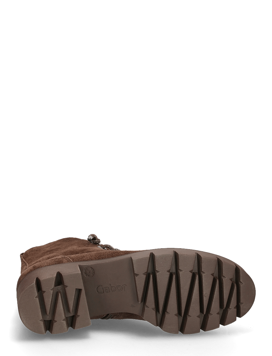 Gabor - Laced ankle boot - geschnürte stiefel - brown - 4