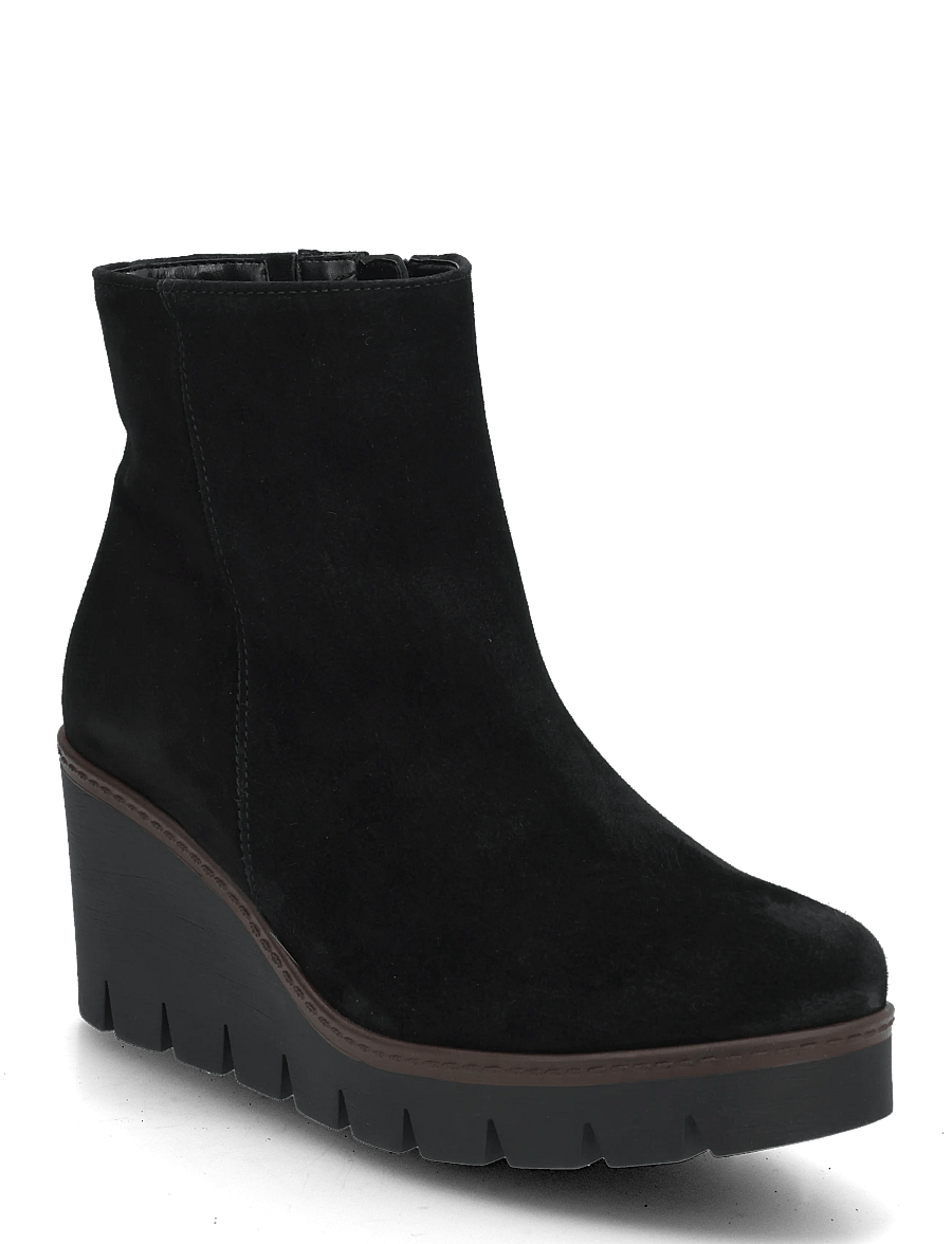 Gabor - Wedge ankle boot - stiefeletten mit absatz - black - 0