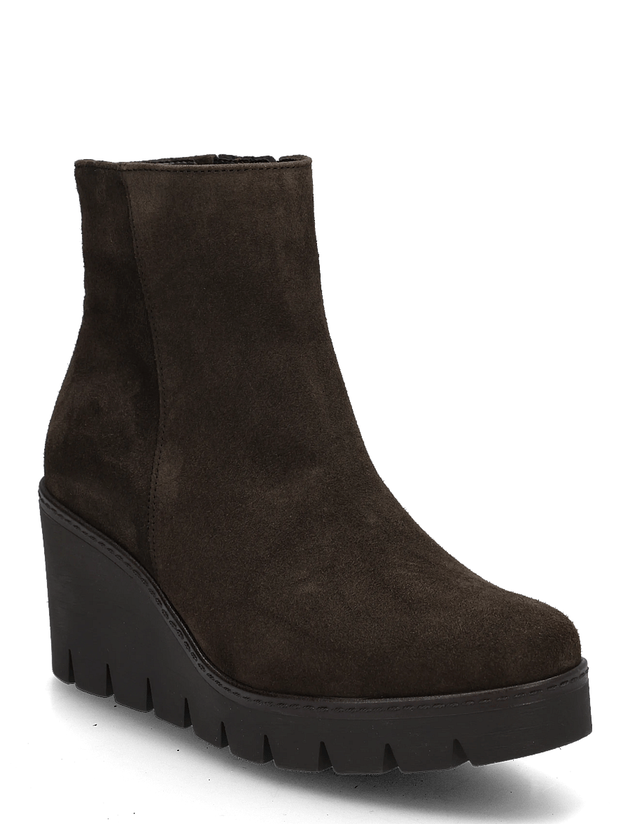Gabor - Wedge ankle boot - stiefeletten mit absatz - dark brown - 0