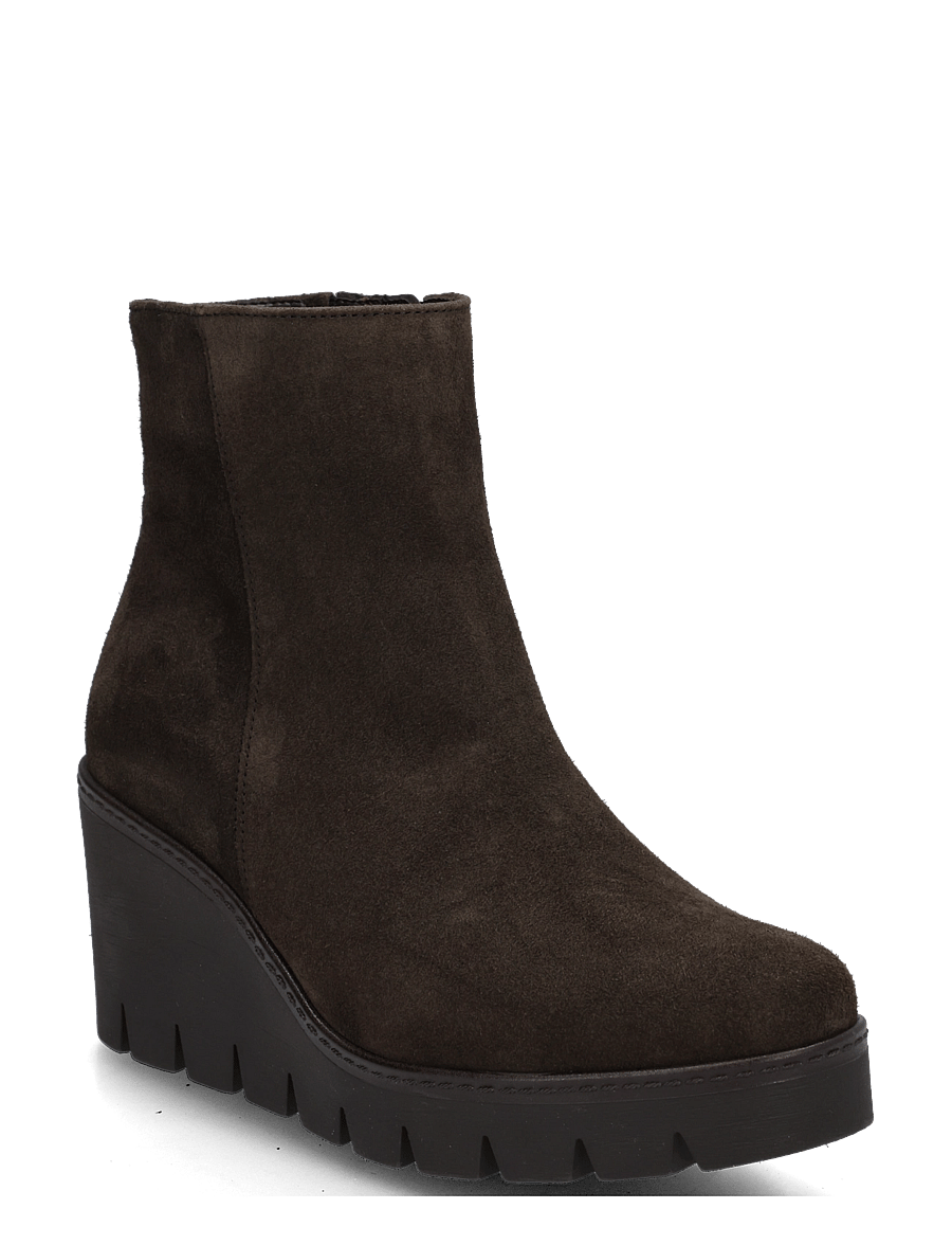 Gabor - Wedge ankle boot - stövletter - dark brown - 0