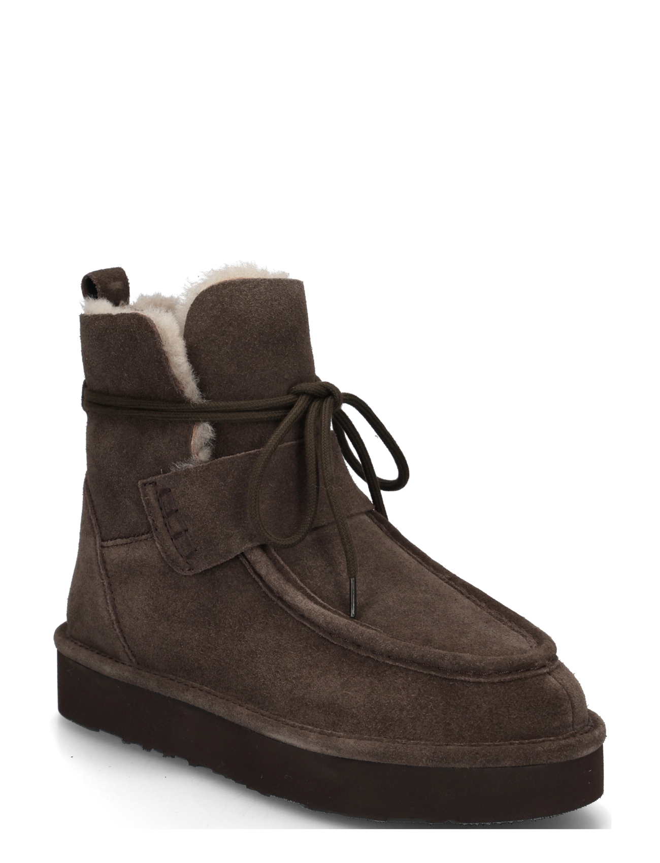 Gabor - Laced ankle boot, warmlining - flache stiefeletten - dark brown - 0