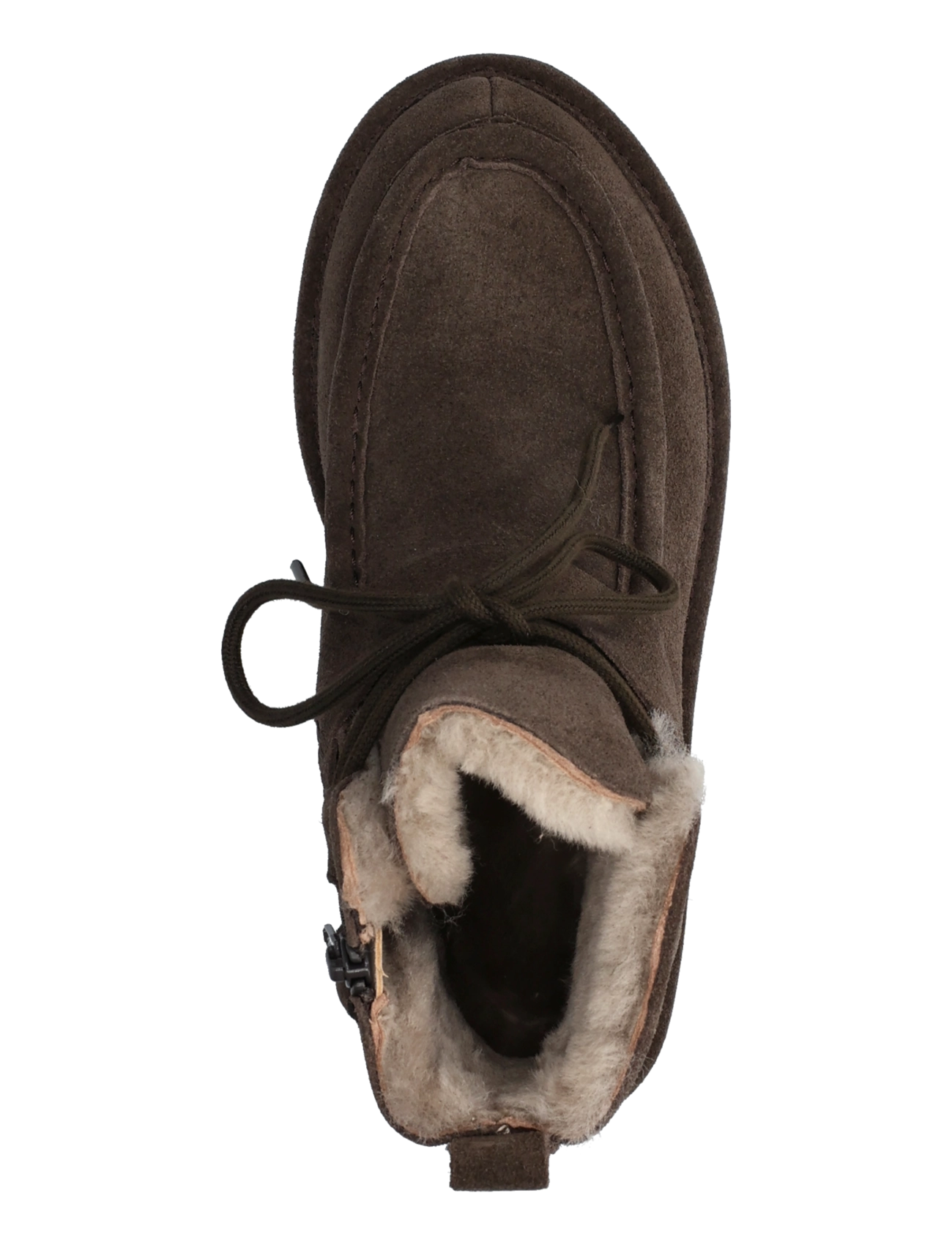 Gabor - Laced ankle boot, warmlining - flat ankle boots - dark brown - 3