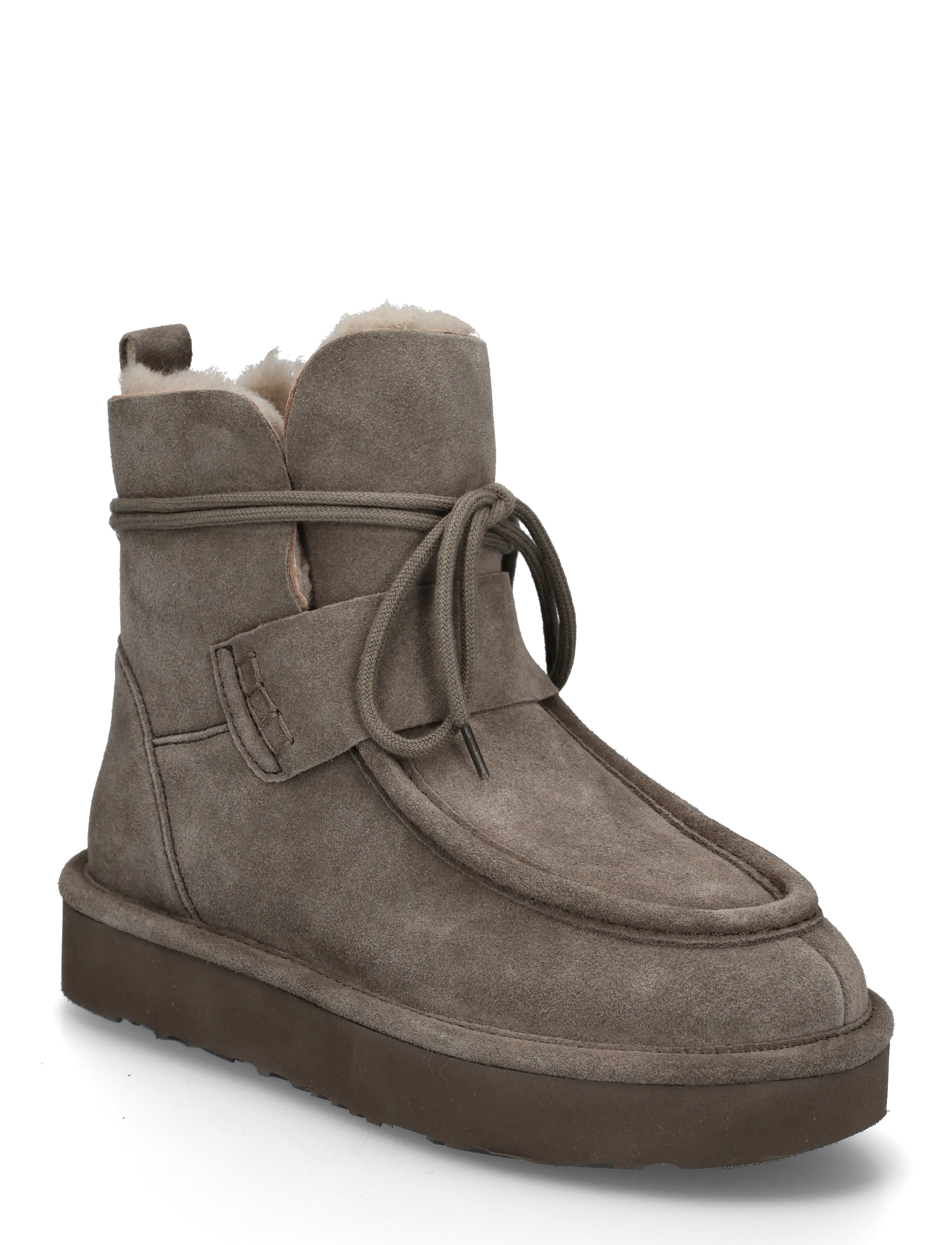 Gabor Laced ankle boot, warmlining - Vintersko - TAUPE / brown
