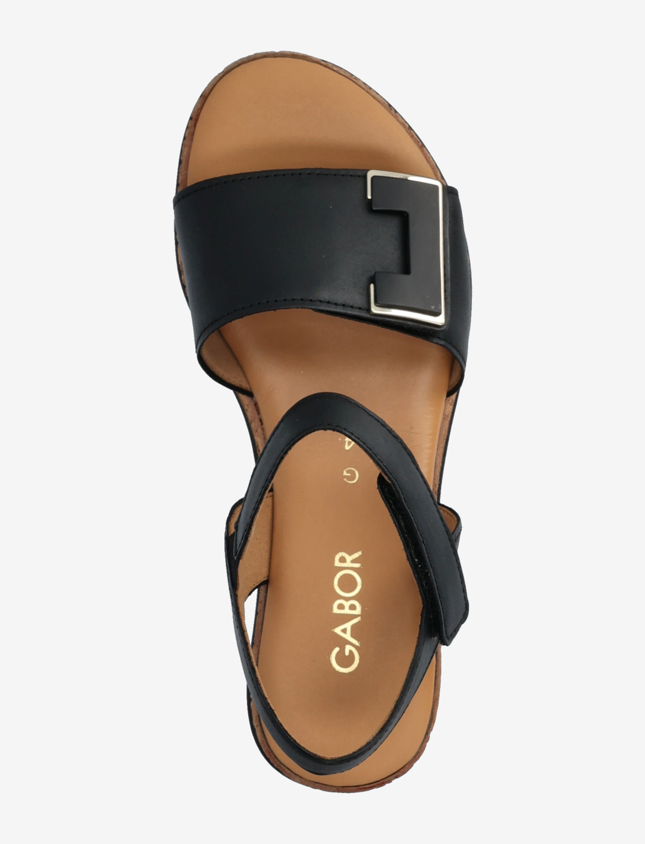 Gabor - Wedge sandal - lahtised kontsakingad - black - 3
