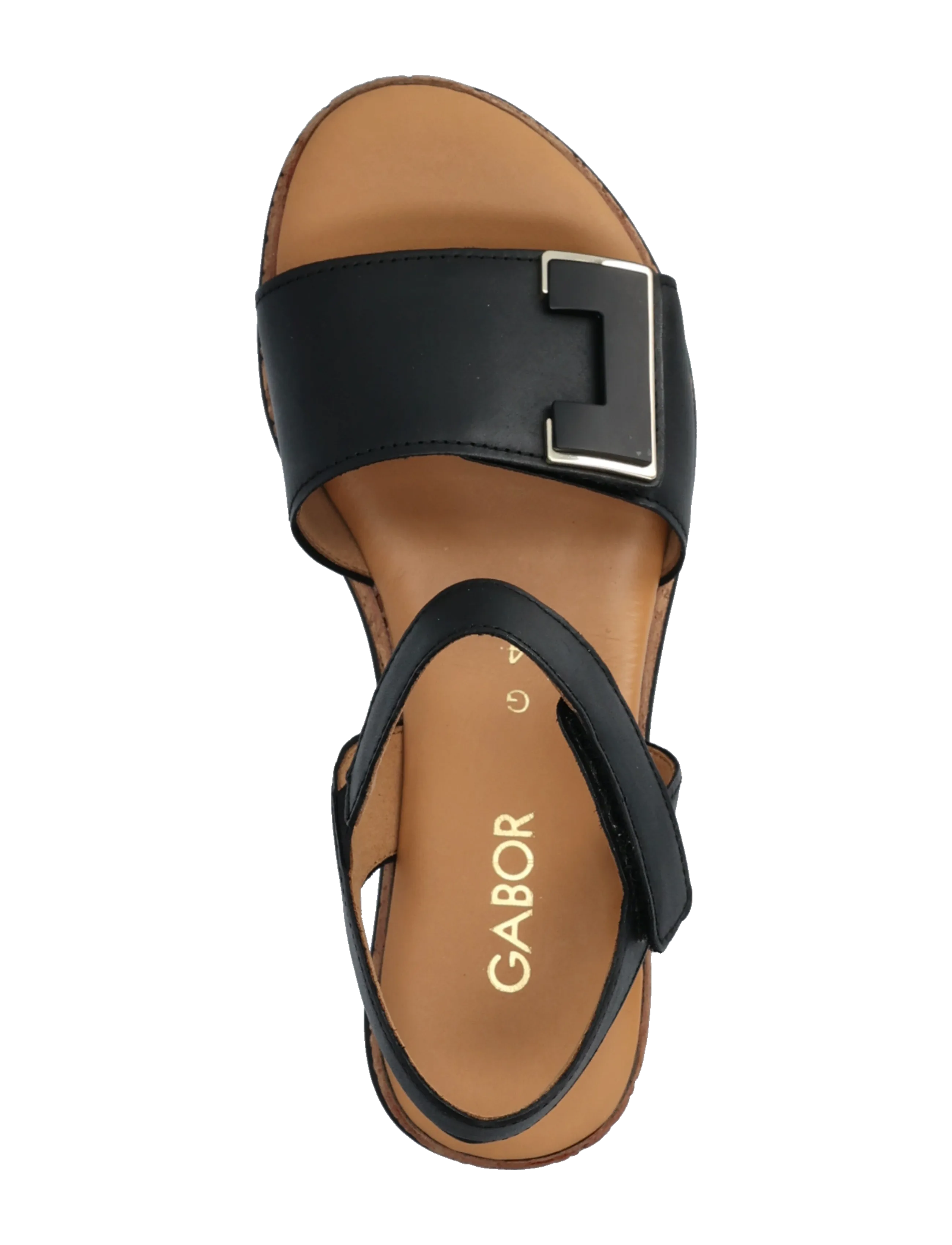 Gabor - Wedge sandal - platvormkingad - black - 3