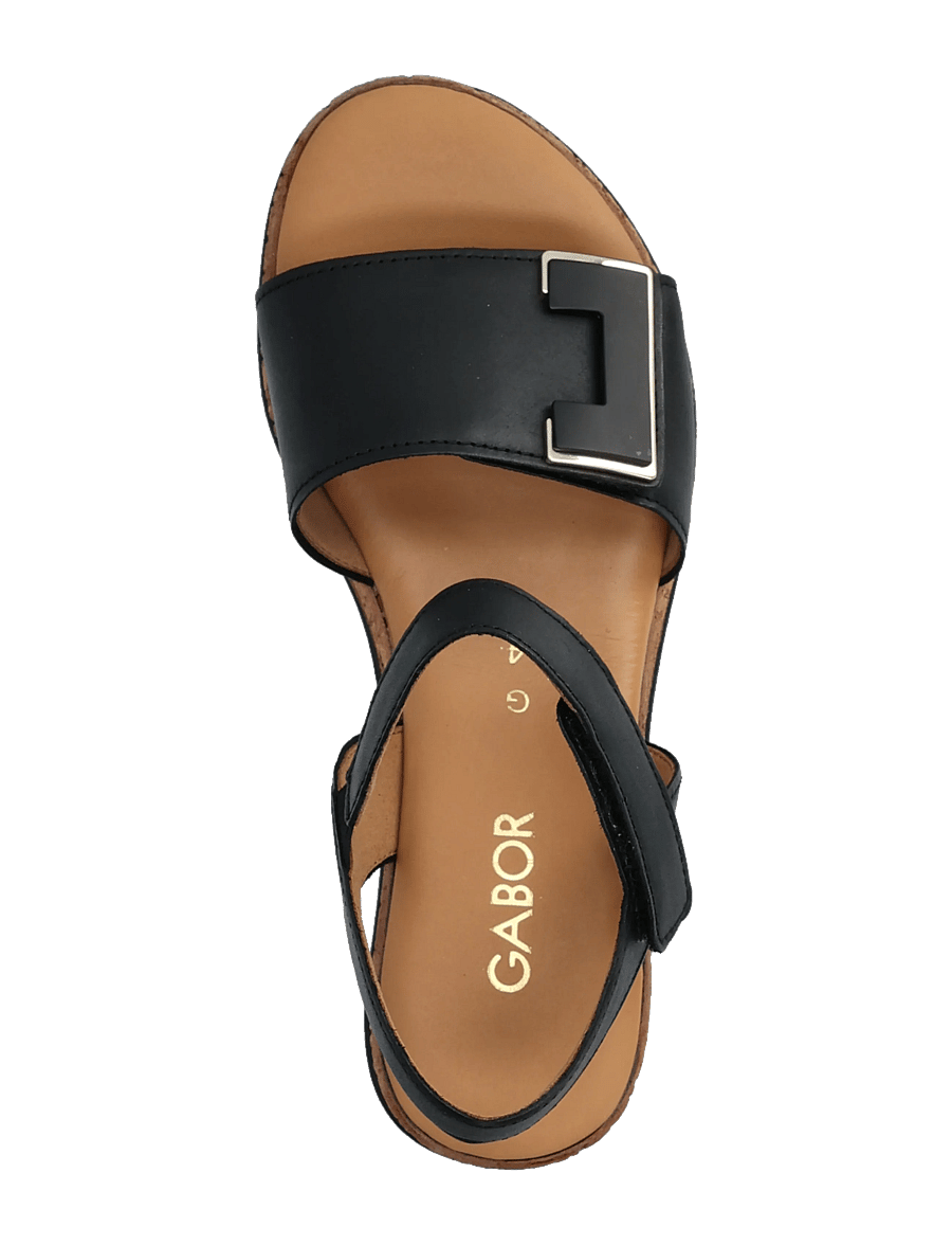 Gabor - Wedge sandal - sandaler med hæl - black - 3