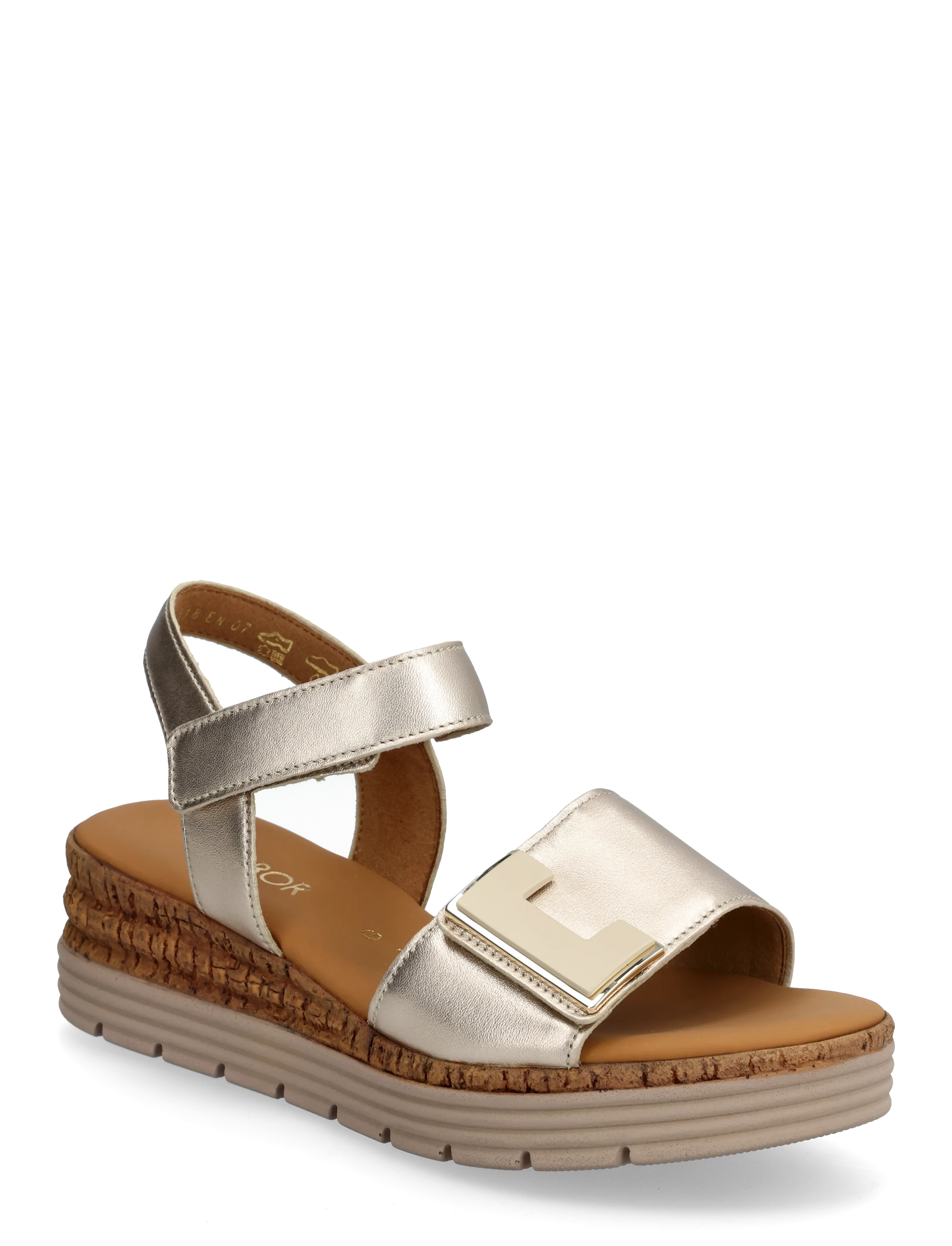 Gabor Wedge Sandal, 41, Heels, Gold - Wedges, Frauen