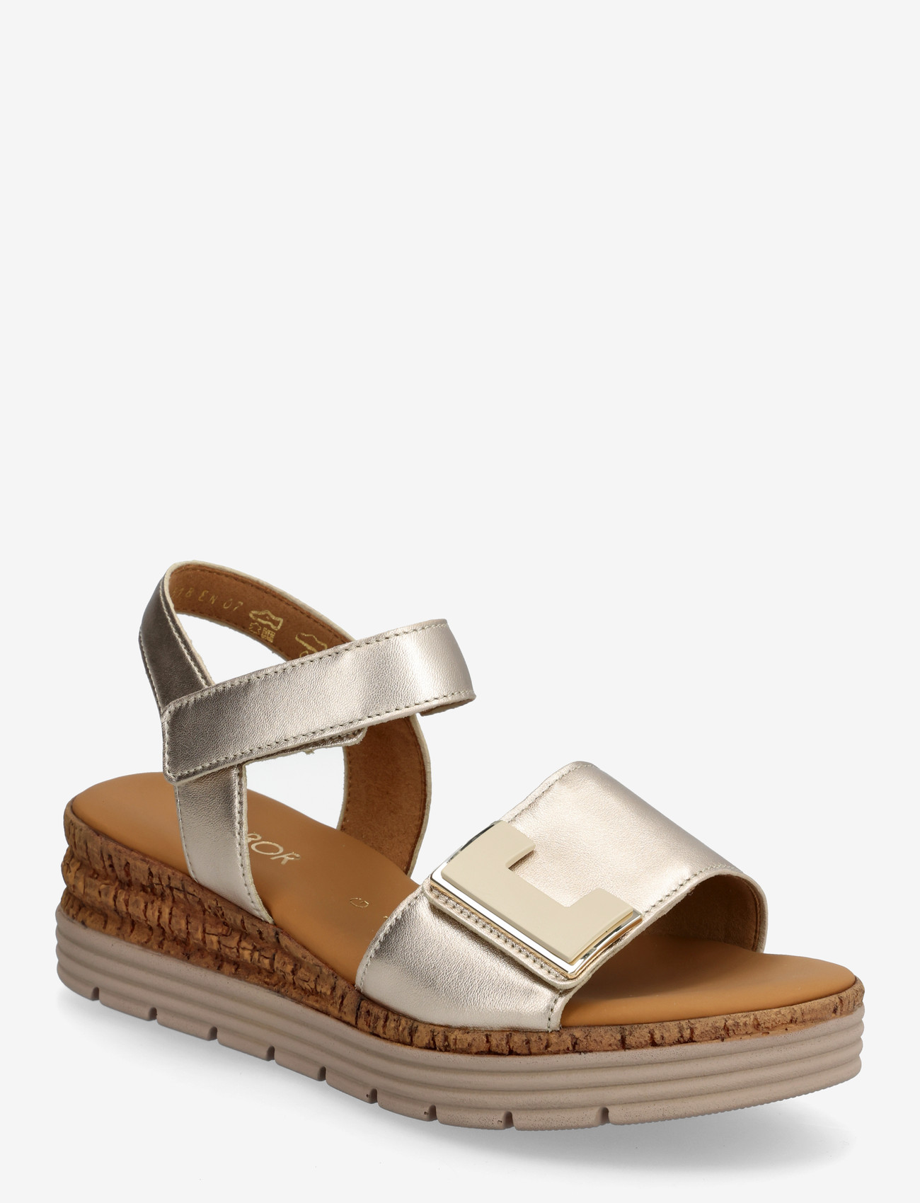 Gabor - Wedge sandal - sandaler med hæl - soft gold - 0