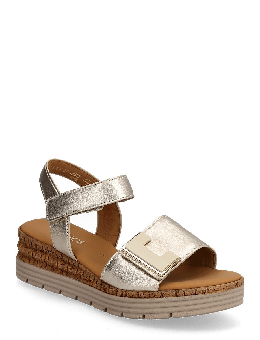 Gabor - Wedge sandal - sandaler med hæl - soft gold - 0