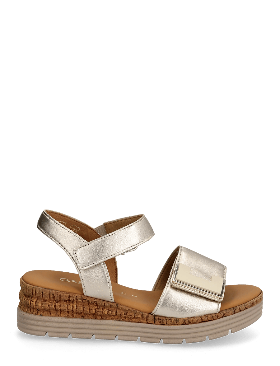 Gabor - Wedge sandal - sandaler med hæl - soft gold - 1