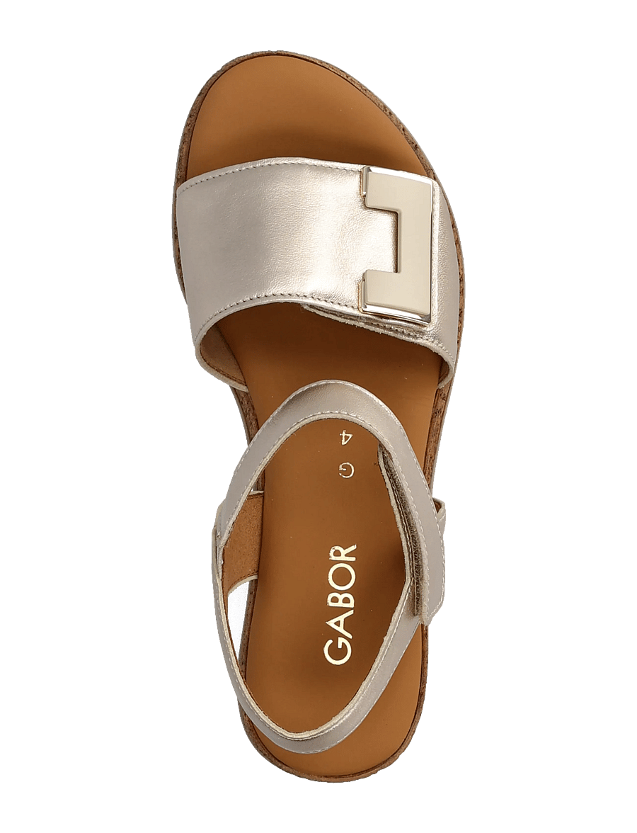 Gabor - Wedge sandal - sandaler med hæl - soft gold - 3