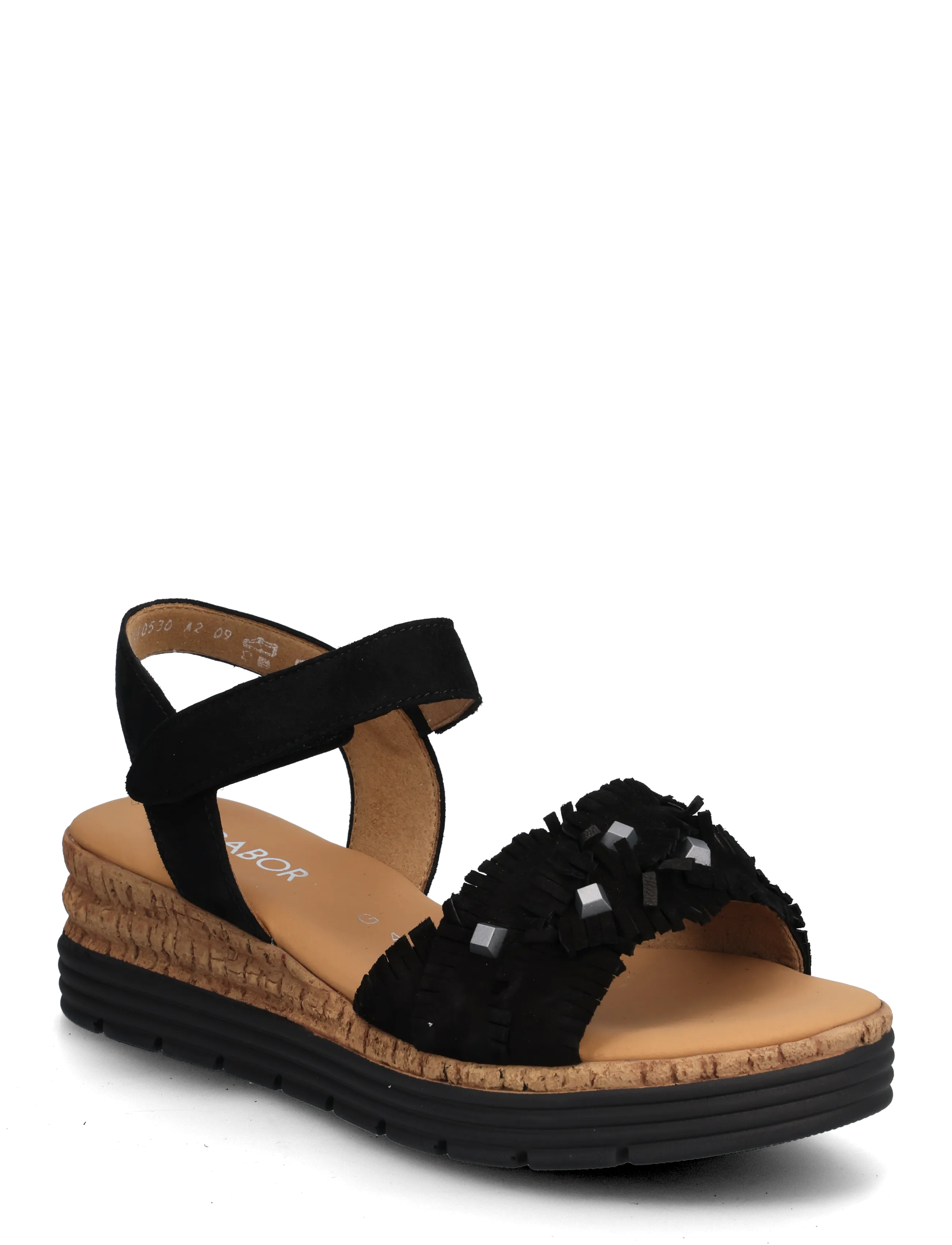 Gabor Wedge Sandal, 42, Sandals, Schwarz - Platform Frauen