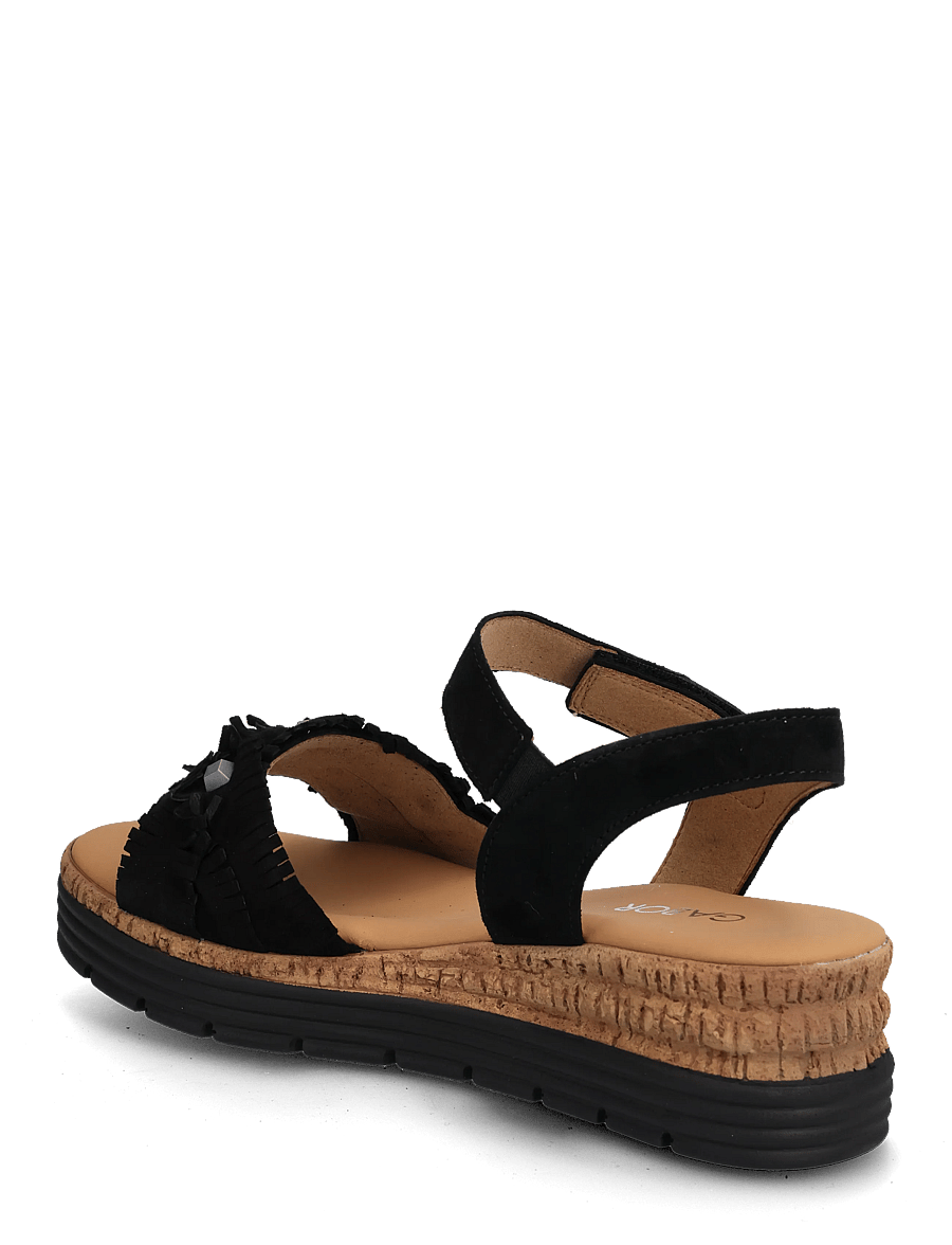 Gabor - Wedge sandal - plateau-sandalen - black - 2