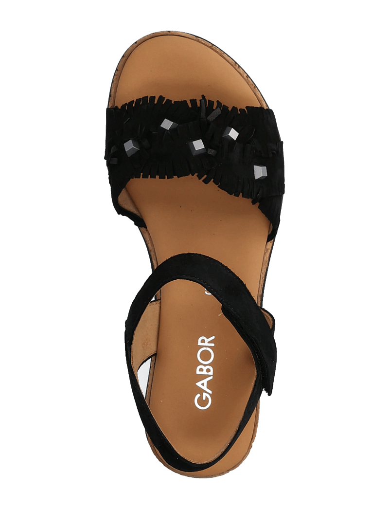 Gabor - Wedge sandal - plateau-sandalen - black - 3