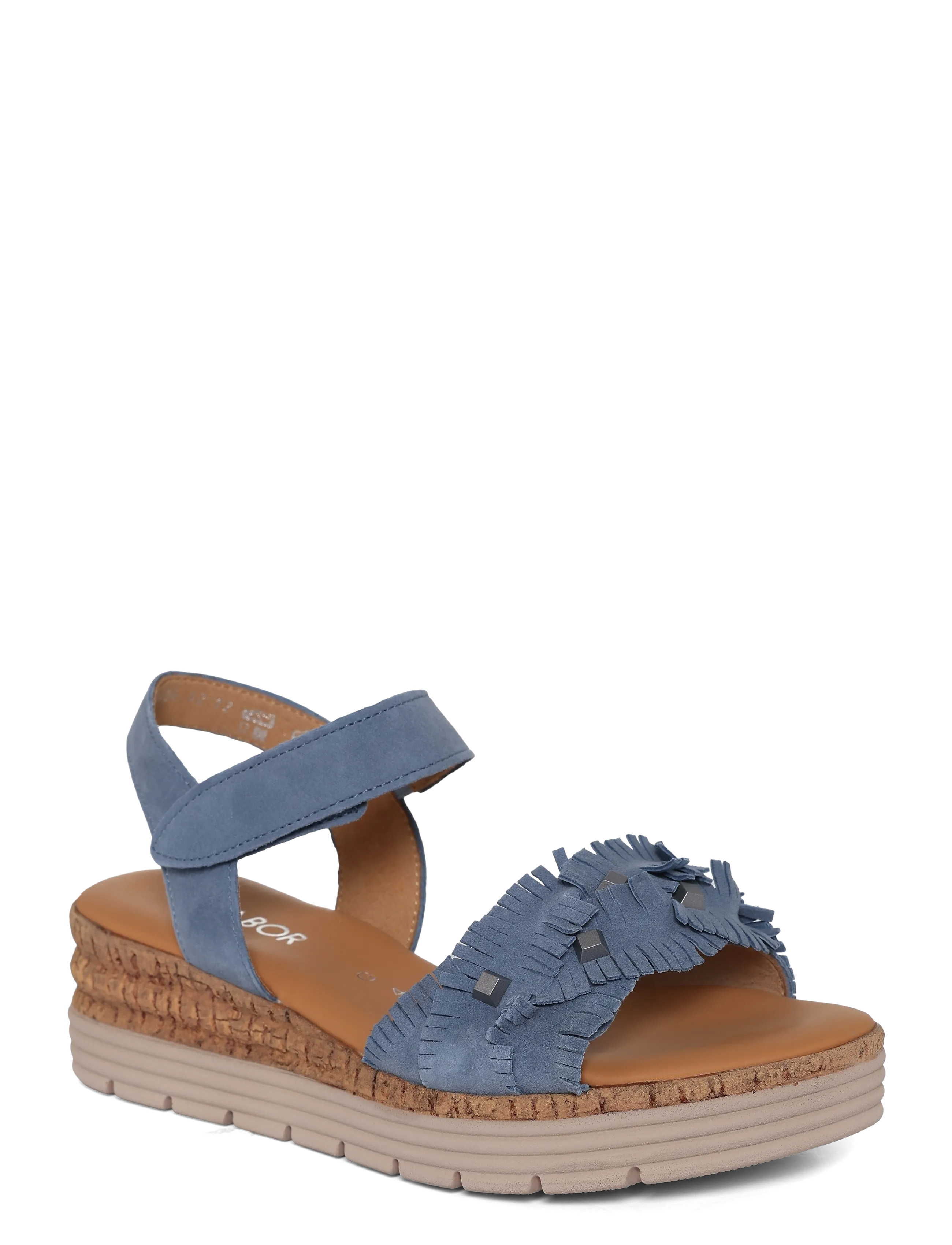 Gabor Wedge Sandal, 35.5, Sandals, Blau - Platform Frauen
