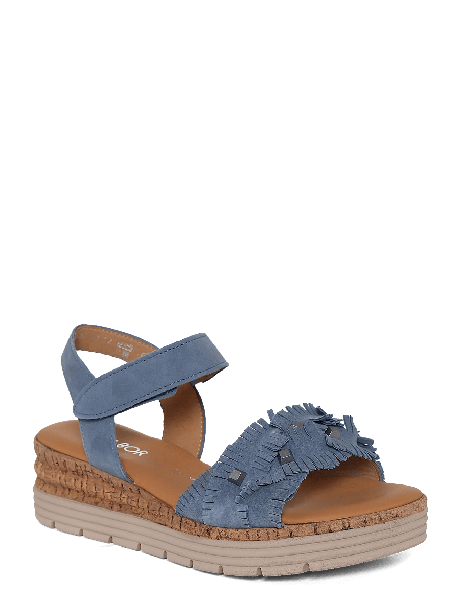 Gabor - Wedge sandal - plateau-sandalen - jeans blue - 0