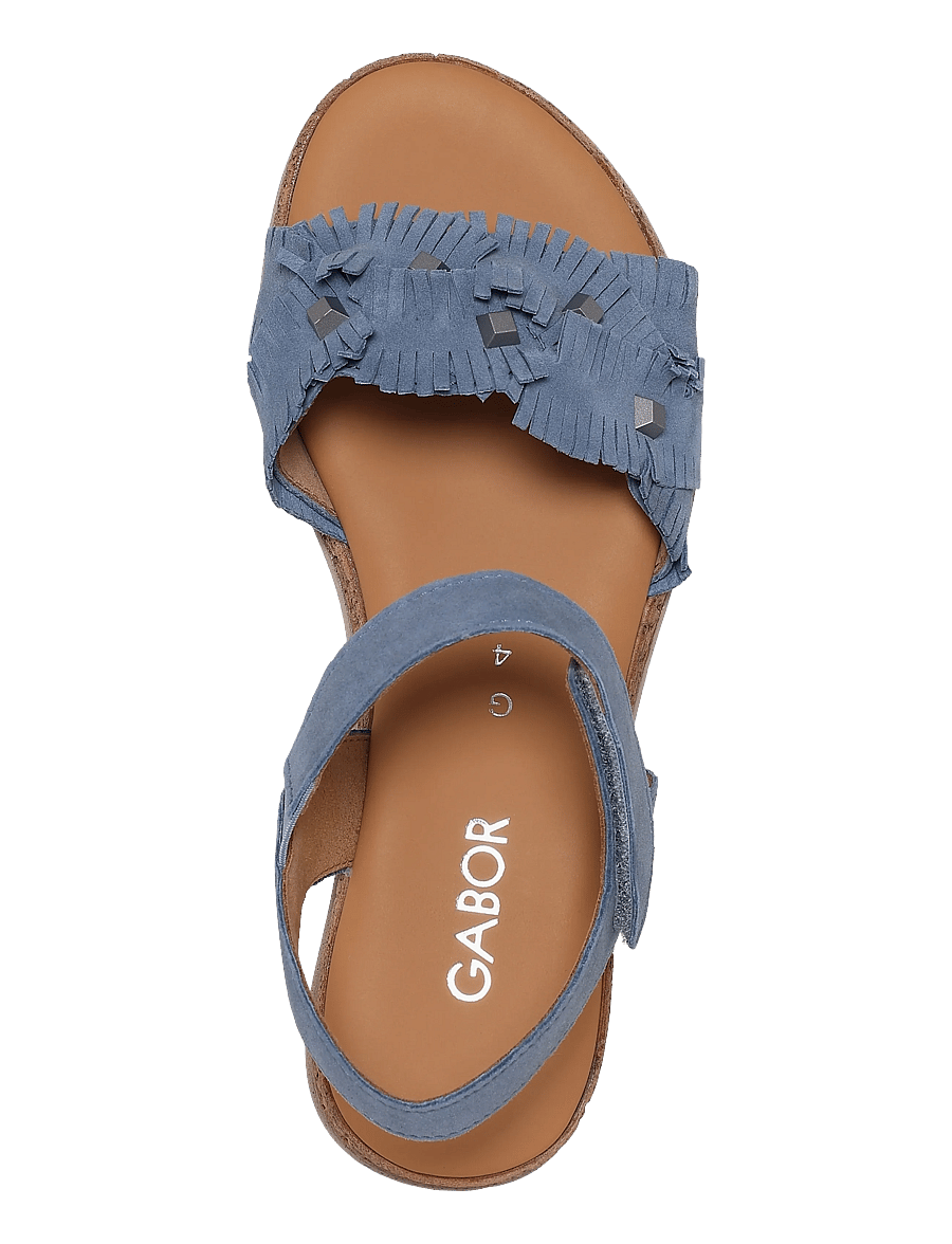 Gabor - Wedge sandal - plateau-sandalen - jeans blue - 3
