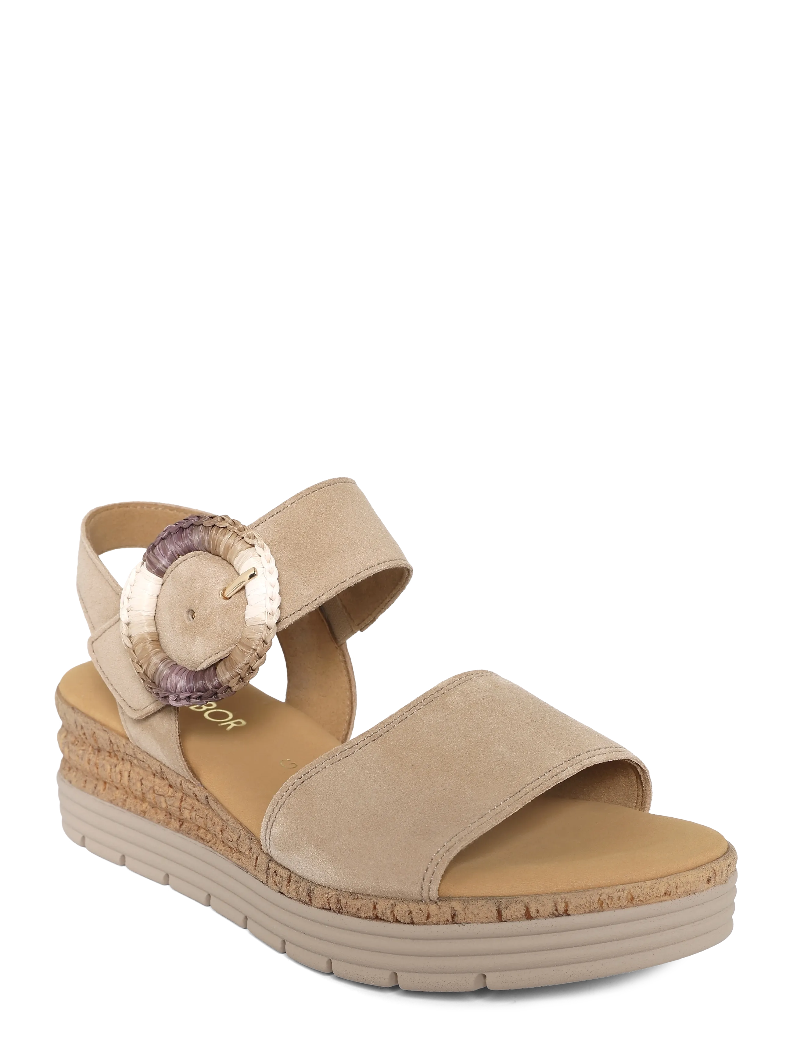 Gabor Wedge Sandal, 40.5, Heels, Beige - Wedges, Frauen