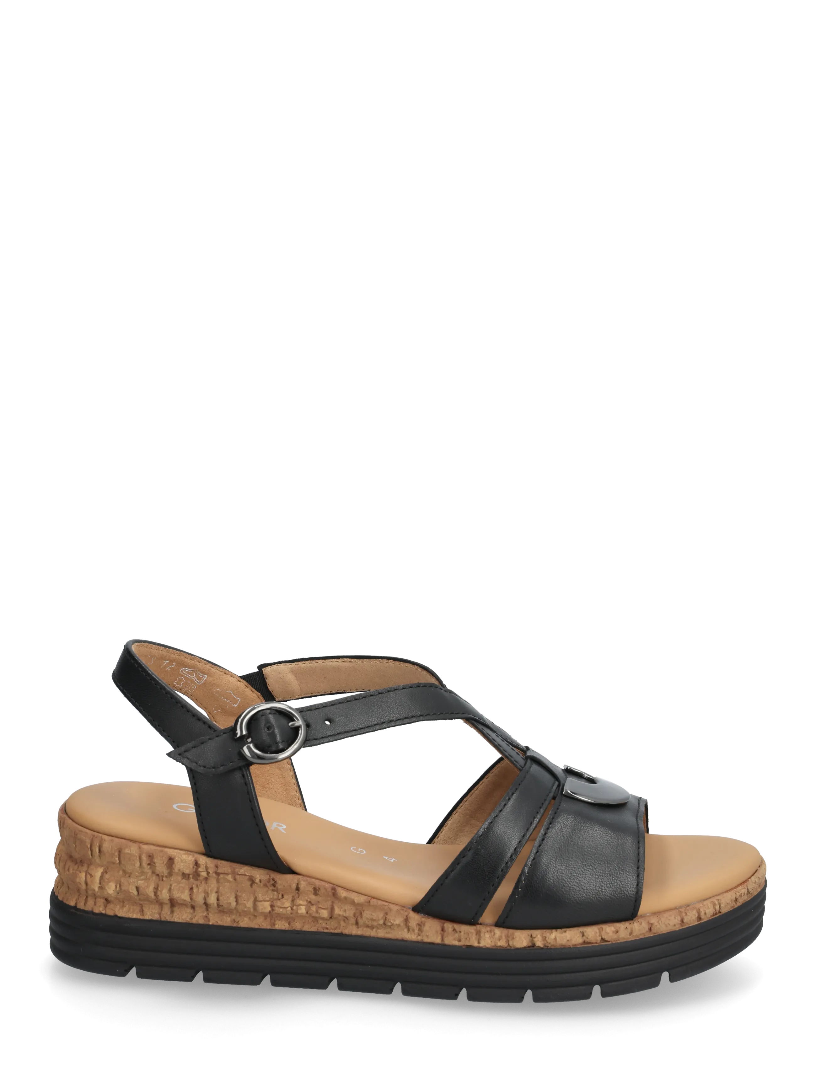 Gabor - Wedge sandal - plateau-sandalen - black - 1