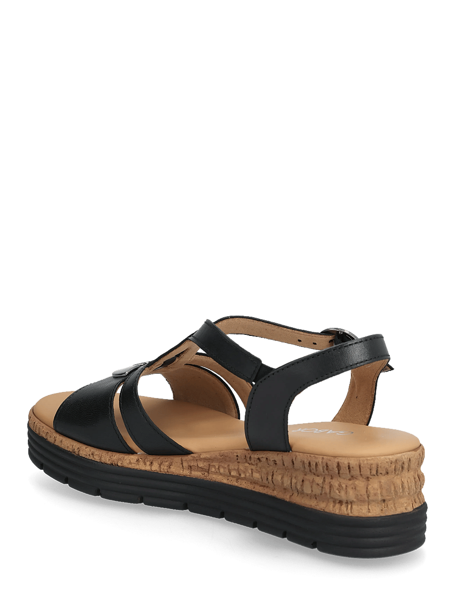Gabor - Wedge sandal - plateau-sandalen - black - 2