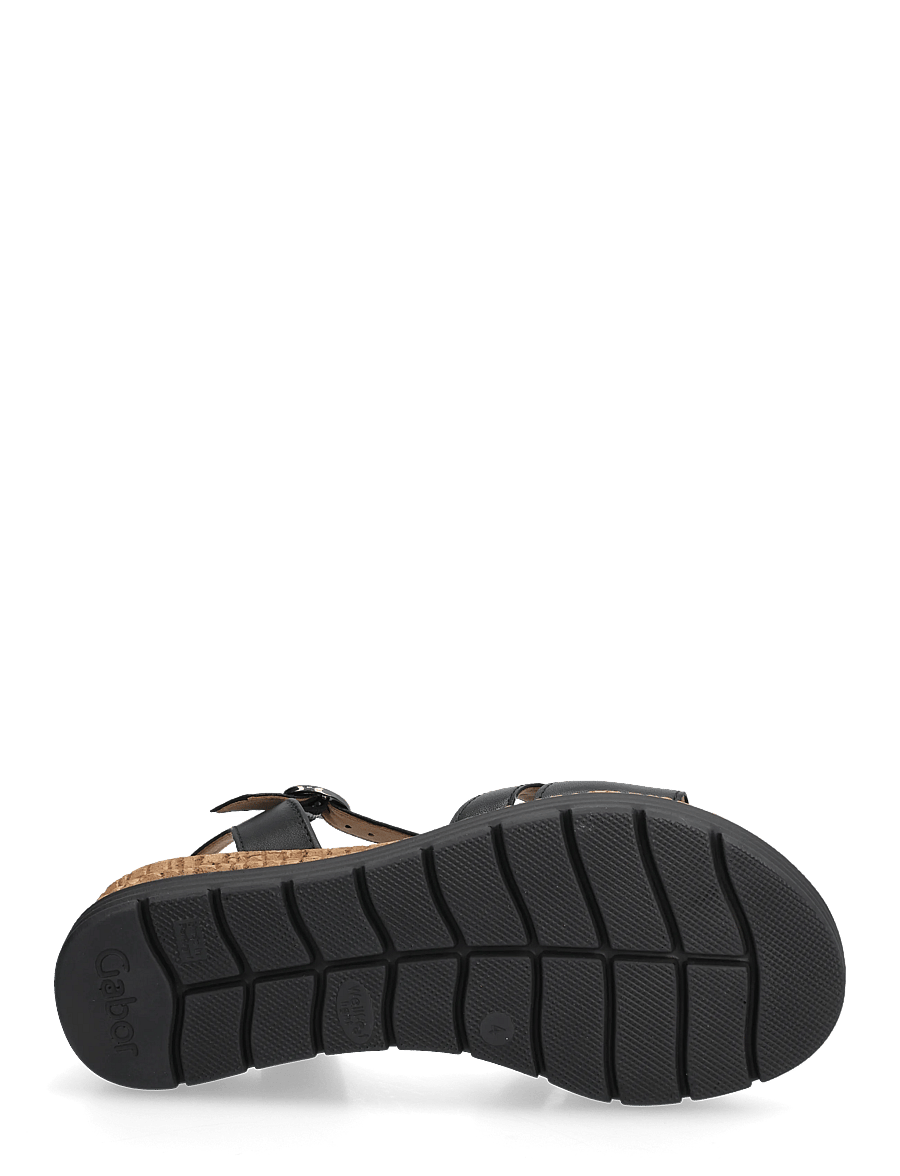Gabor - Wedge sandal - plateau-sandalen - black - 4