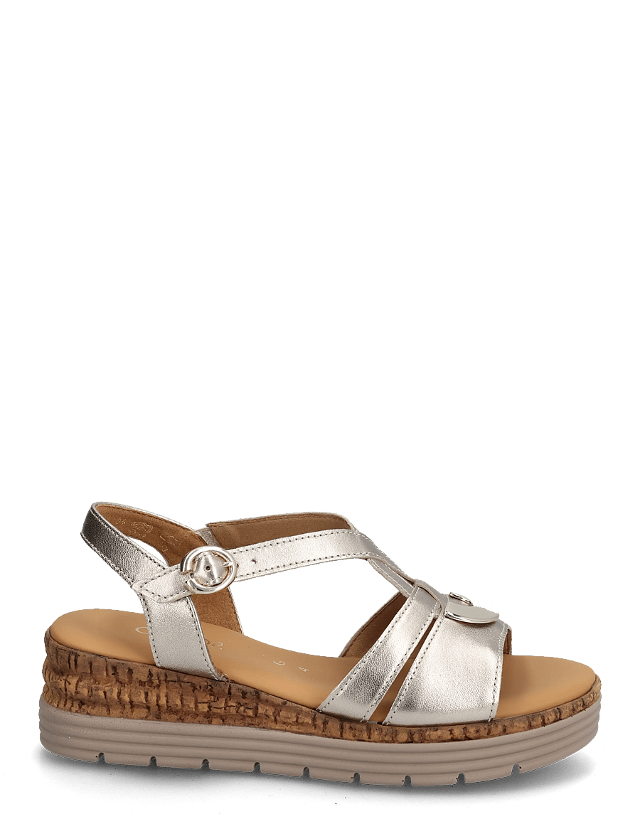 Gabor - Wedge sandal - platformsandaler - soft gold - 1