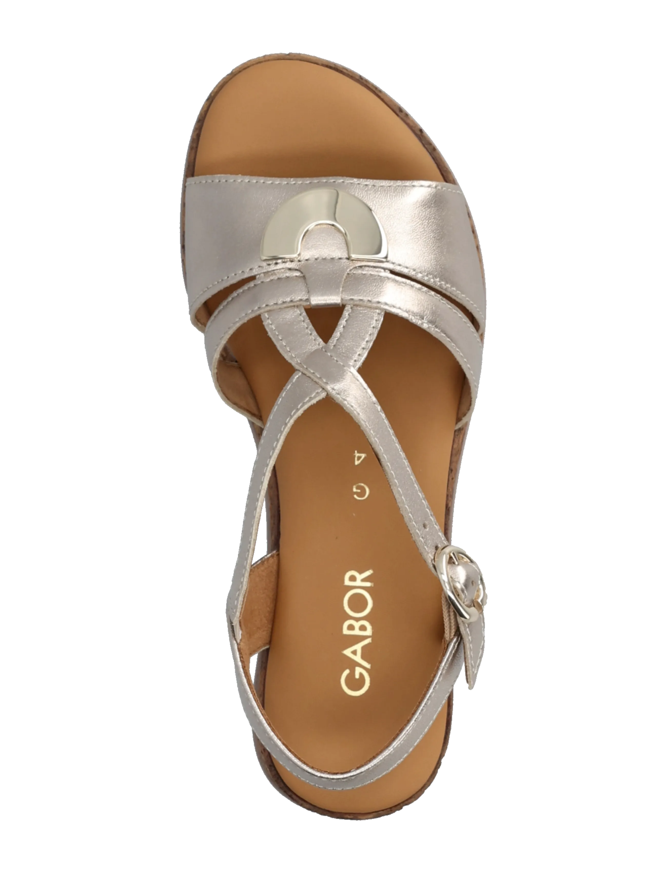 Gabor - Wedge sandal - plateau-sandalen - soft gold - 3