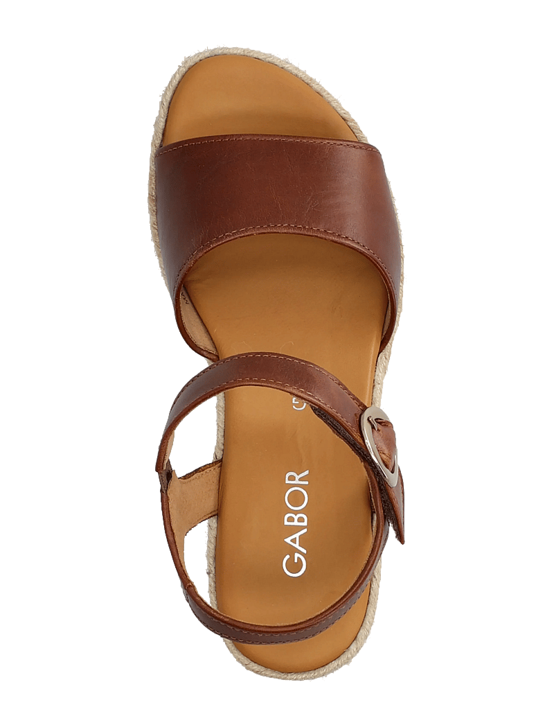 Gabor - Wedge sandal - espadrilles mit absatz - cognac - 3