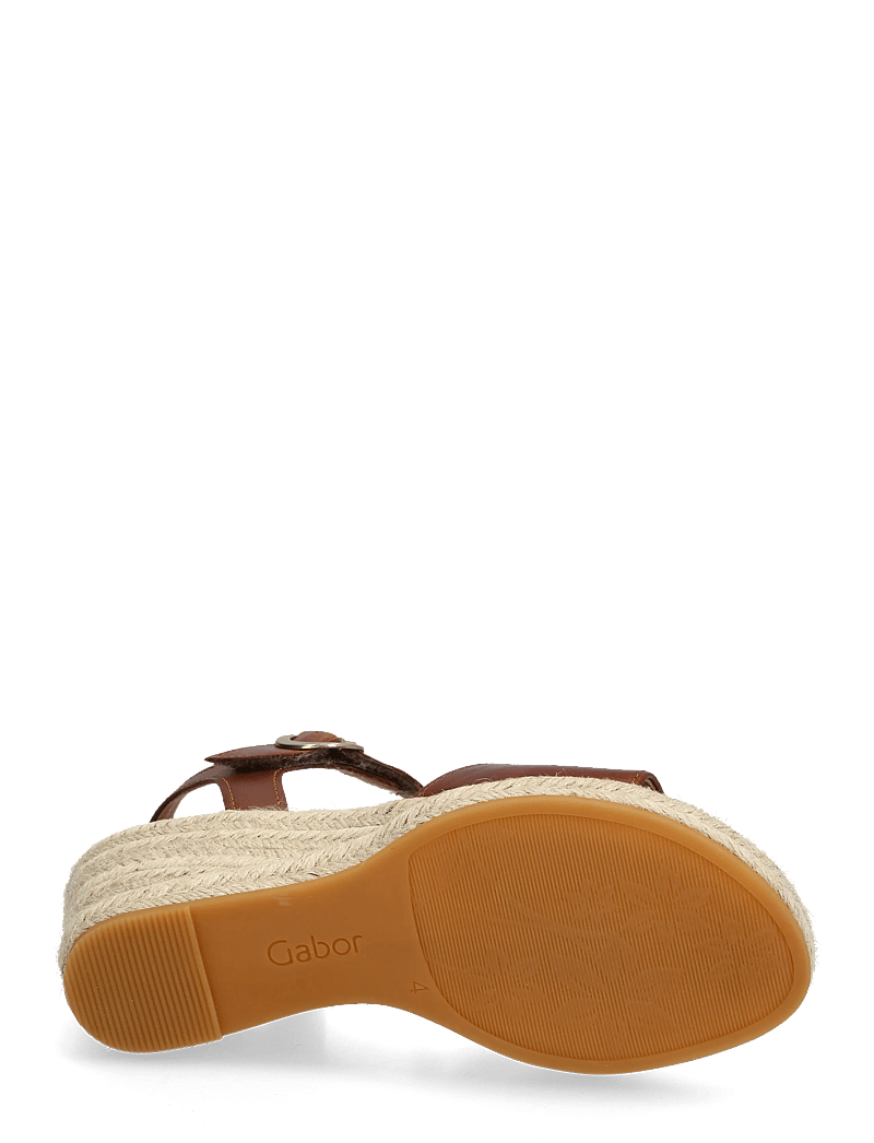 Gabor - Wedge sandal - espadrilles mit absatz - cognac - 4