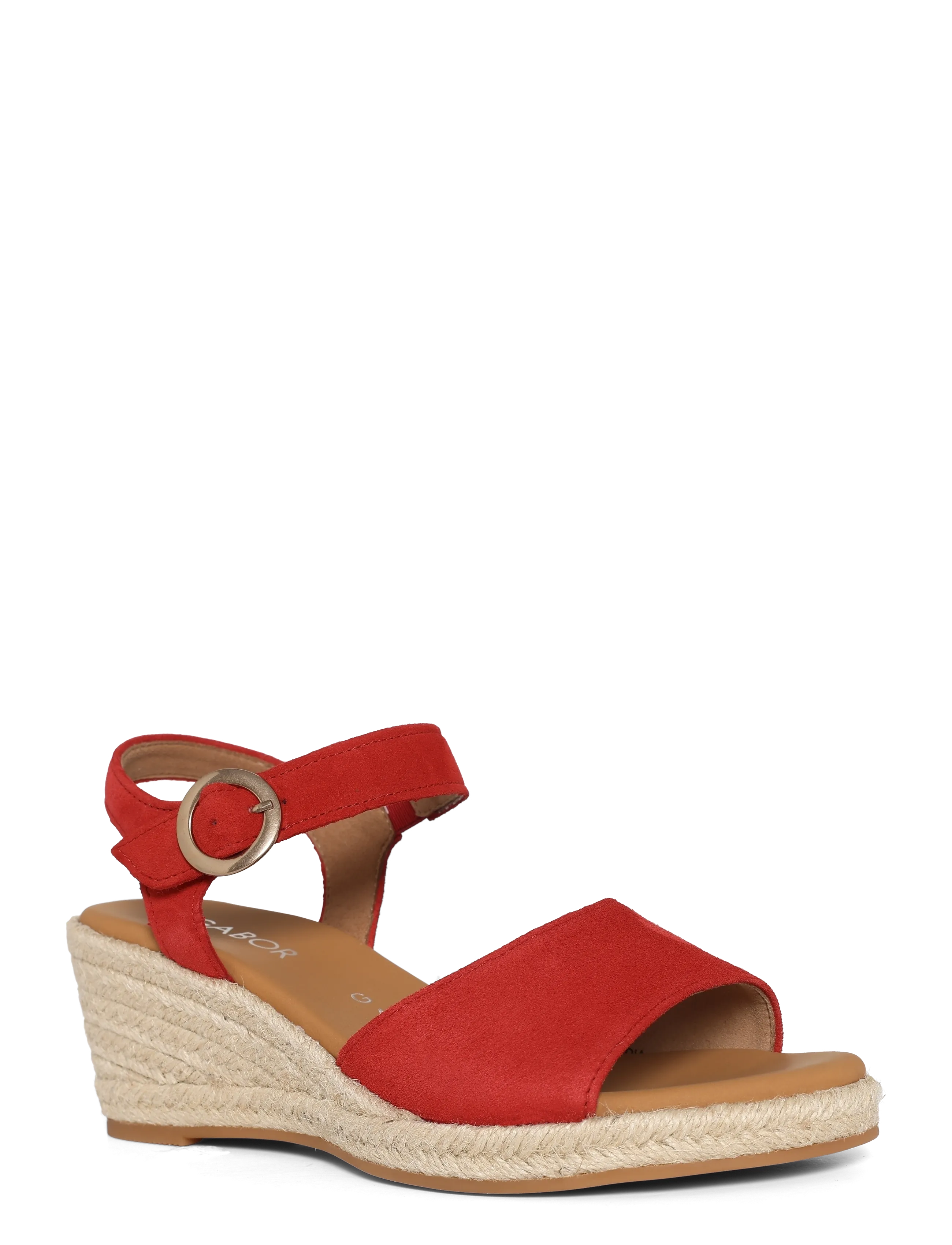 Gabor Wedge Sandal, 40, Heels, Rot - Wedges, Frauen