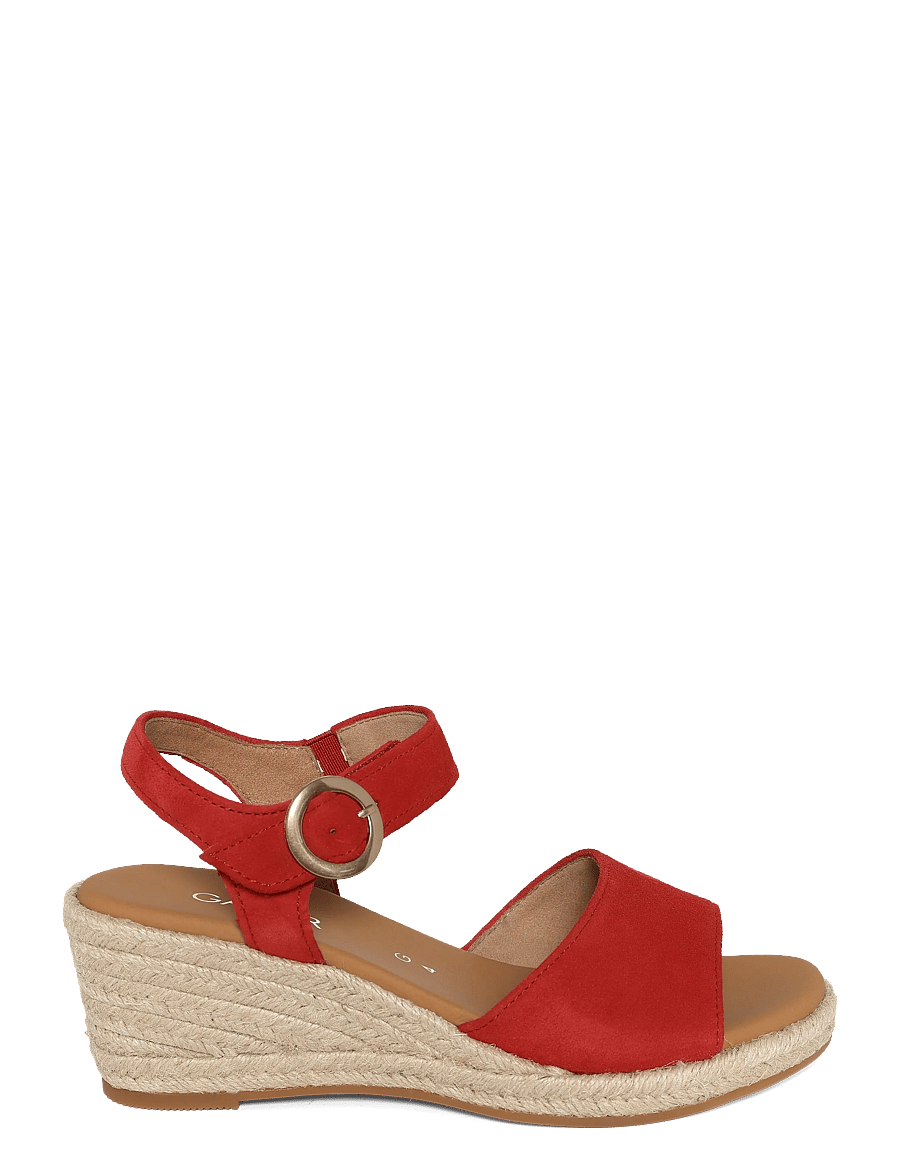 Gabor - Wedge sandal - espadrilles mit absatz - red - 2