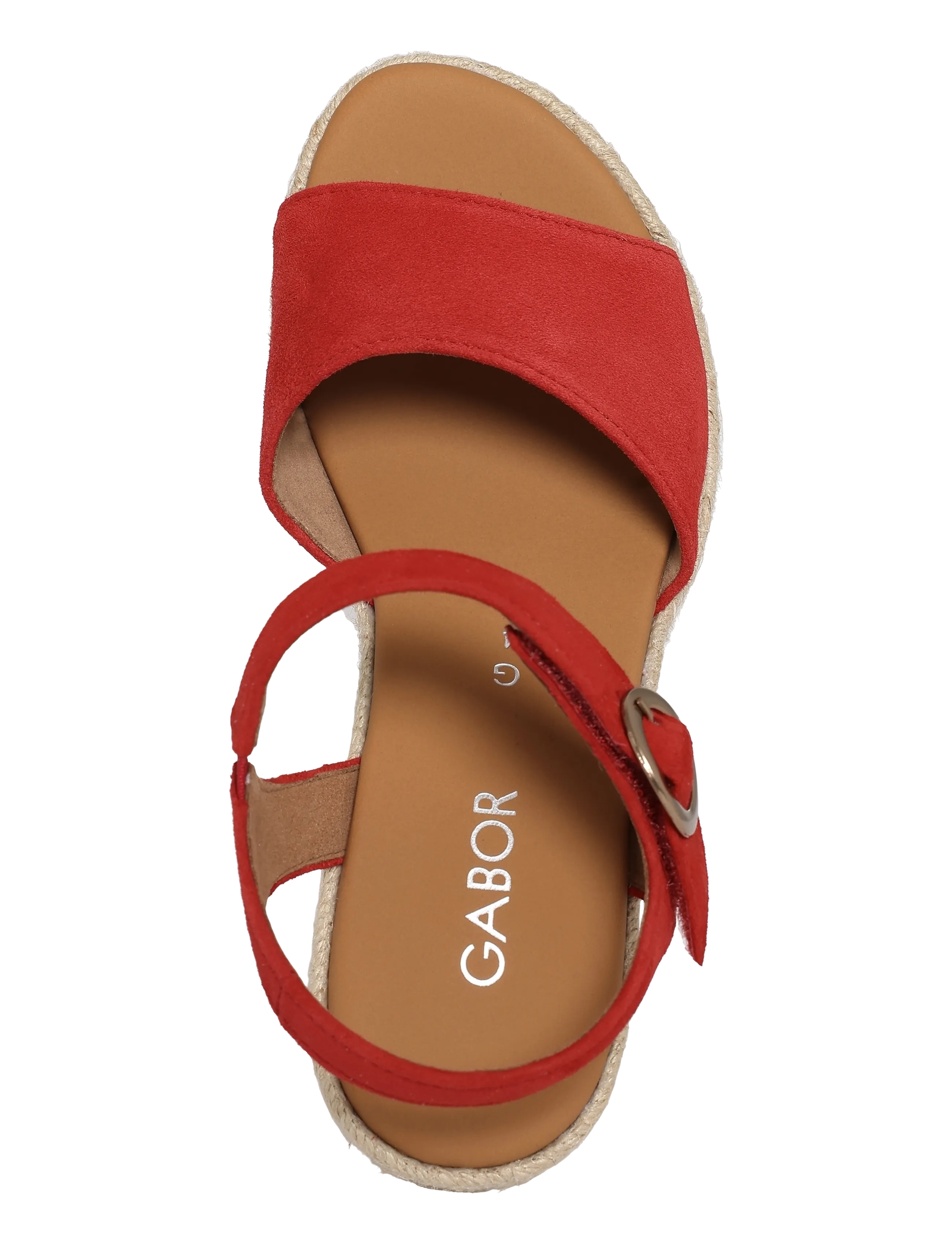 Gabor - Wedge sandal - højhælede espadrillos - red - 3