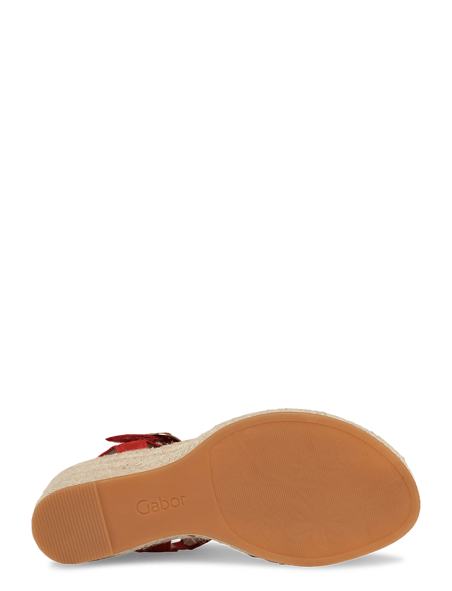 Gabor - Wedge sandal - espadrilles mit absatz - red - 4