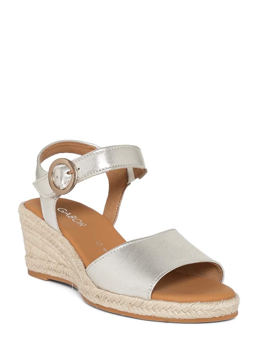 Gabor - Wedge sandal - espadrilles mit absatz - soft gold - 0