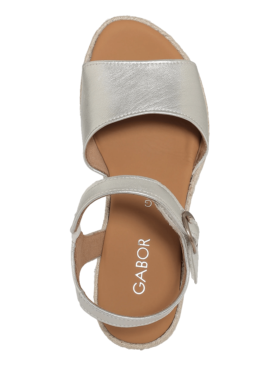 Gabor - Wedge sandal - espadrilles mit absatz - soft gold - 3