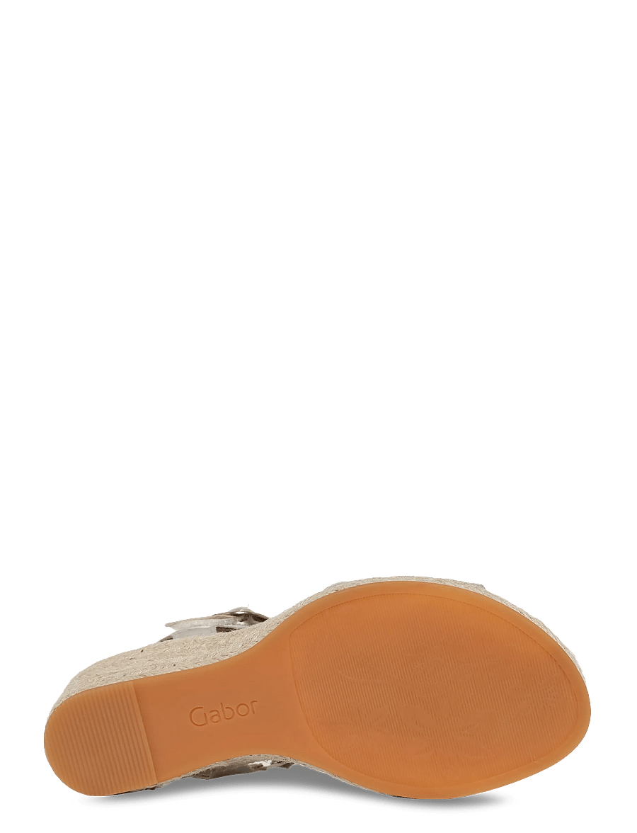Gabor - Wedge sandal - espadrilles mit absatz - soft gold - 4
