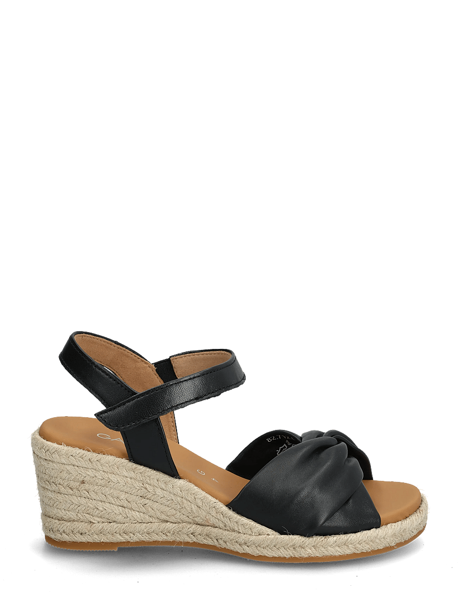 Gabor - Wedge sandal - espadrilles mit absatz - black - 1