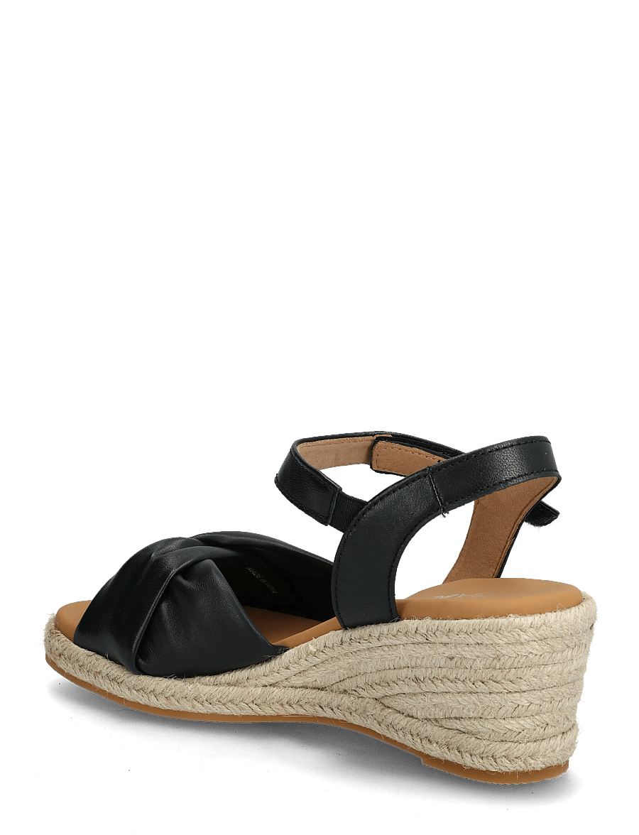 Gabor - Wedge sandal - espadrilles mit absatz - black - 2