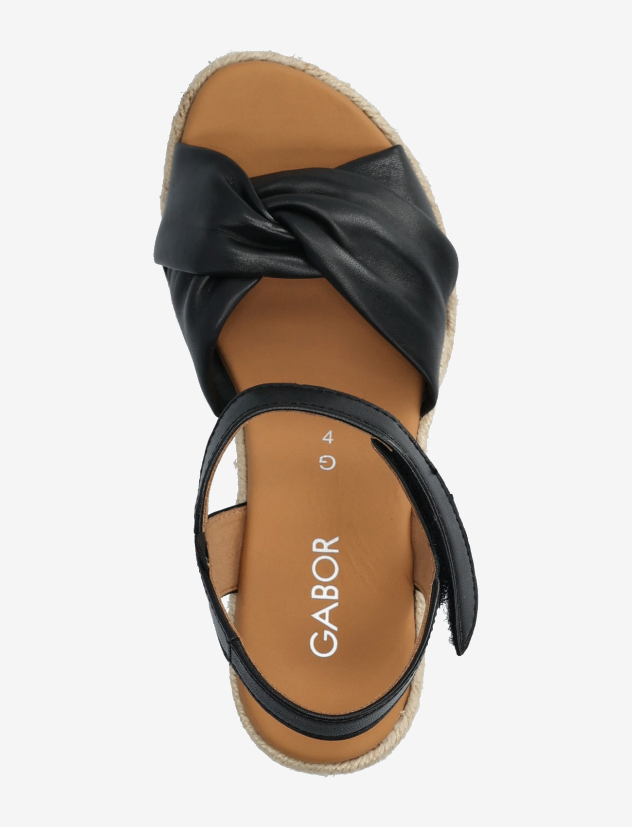 Gabor - Wedge sandal - højhælede espadrillos - black - 3